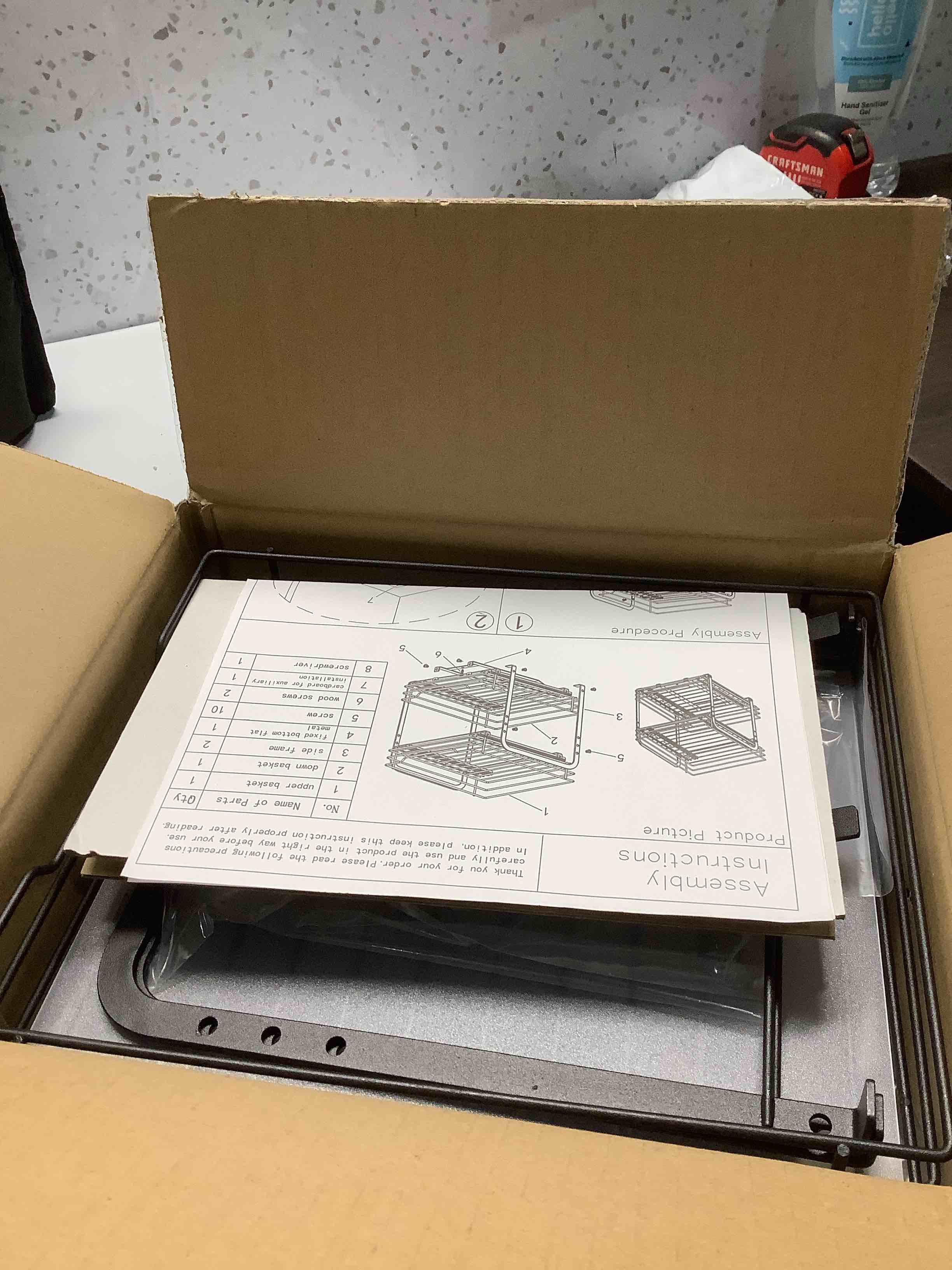 Condition photo showing Good Condition for RCHYFEED Spice Rack Organizer for Cabinet, 2 Tier Pull Out Spice Racks for Inside Cabinets & Pantry, Height Adjustable Heavy Duty Vertical Spice Shelf for Seasoning Organizer(9.5" Wx10.5 Dx9.5 H) 2 Tier-9.5''Wx10.5''Dx9.5''H