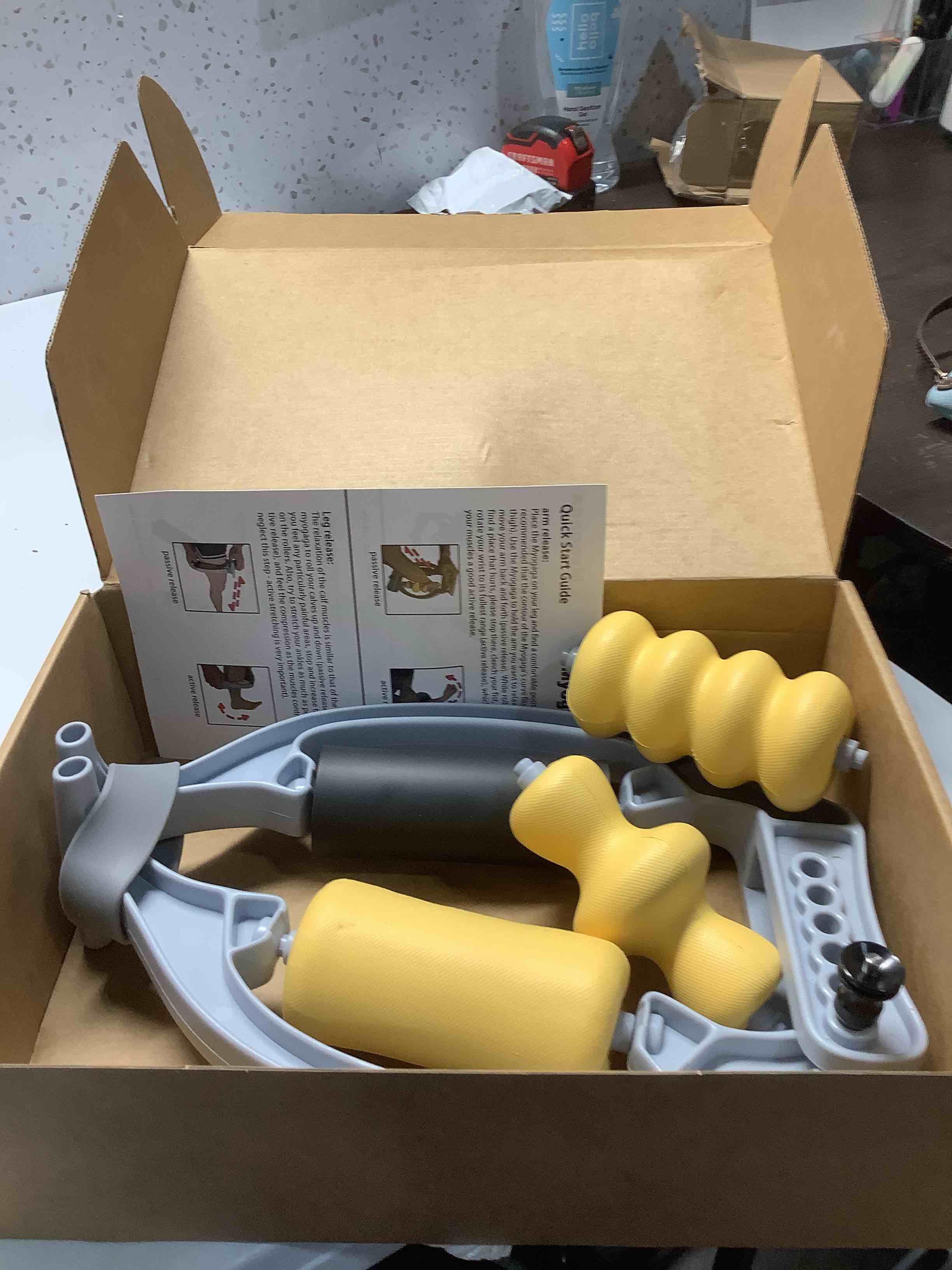 Condition photo showing Good Condition for myogaga Tennis Elbow Relief & Pain Relief Forearm Roller with Three Replaceable Massage Rollers for Tissue and arm Massager(Comes with 3 Massage Rollers)