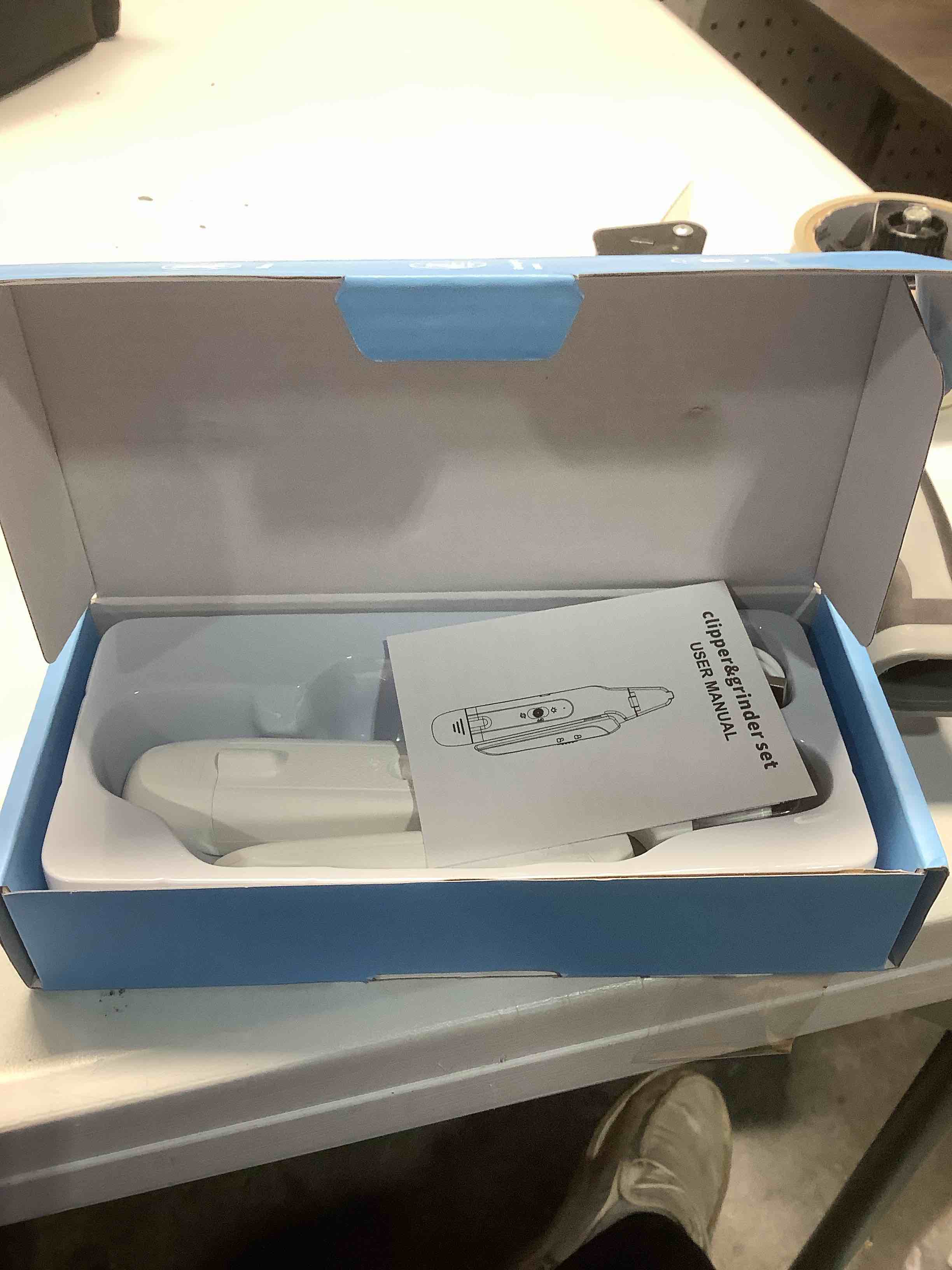 Condition photo showing Good Condition for 2-in-1 Dog & Cat Nail Clipper with Grinder - Dual Highlight LED Reduce Over-Trimming, Long Battery Cordless USB-C Rechargeable, Safety Lock & Catcher Cap, Quiet Home Grooming for Small Large Pets White