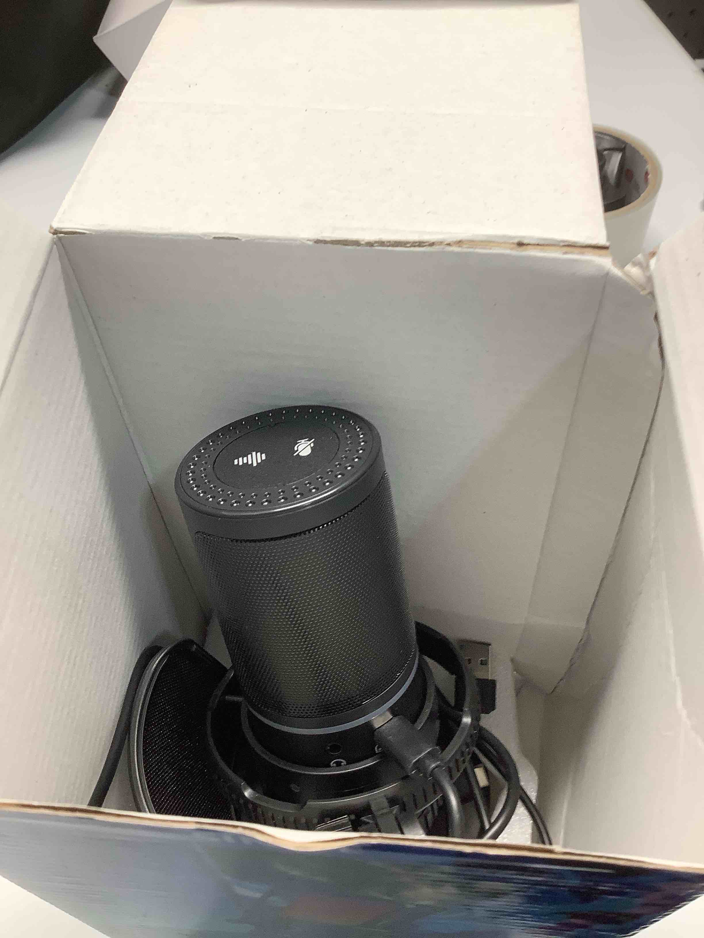 Condition photo showing Good Condition for SINWE Gaming Microphone with Noise Cancelation & Gain Control- USB PC Mic for Streaming, Gaming, Podcasts, PC, PS4 -Includes Pop Filter, Shock Mount, Quick Mute & RGB Lighting