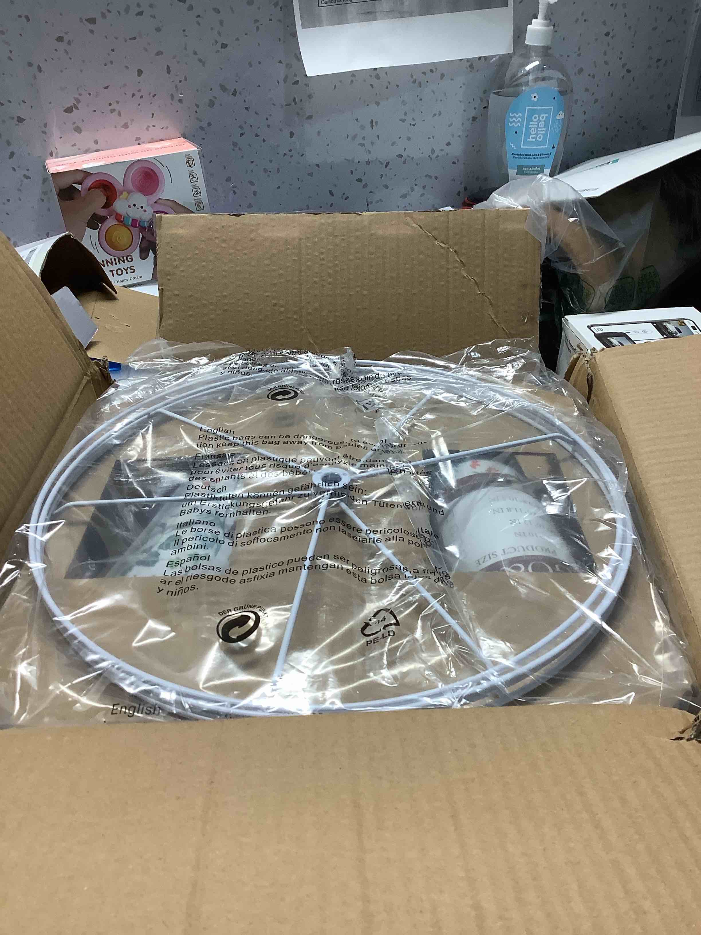 Condition photo showing Good Condition for GO&SO 2pcs Floral Drum Lamp Shades For Table Lamps - 13" Top x 13" Bottom x 10" High(Spider), Modern Medium Lamp Shade for Floor&Bedside Lamp, Natural Linen - Lampshades Replacement, Assembly Required 13*13*10IN - 2PC Multicolour-4