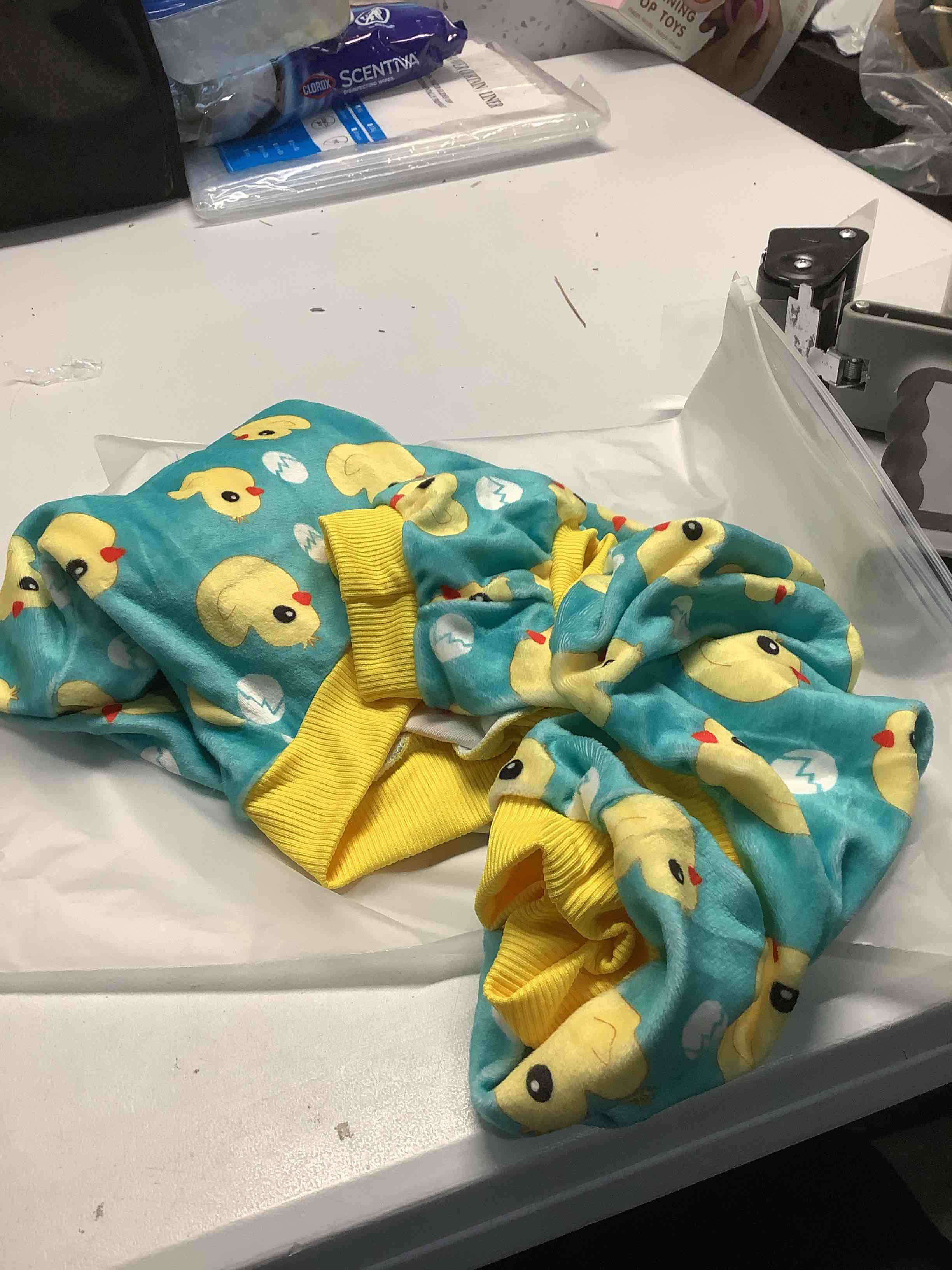 Condition photo showing Good Condition for XPUDAC Dog Pajamas Soft Stretchy Dog Clothes for Large Dogs Pet Jumpsuit Cat Apparel-3XL Duck 3X-Large(Chest-32")