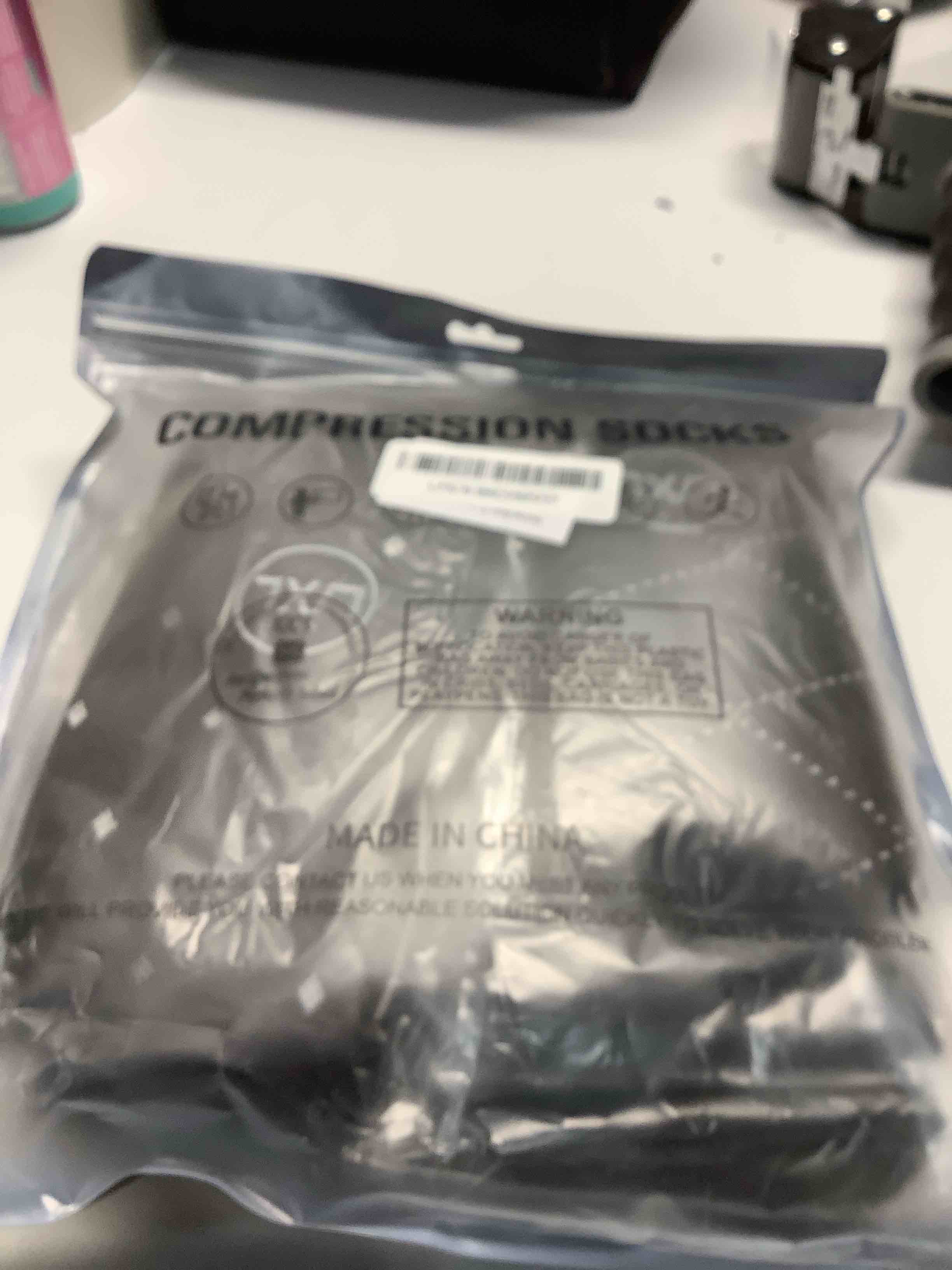 Condition photo showing Good Condition for Copper Compression Socks for Women & Men (6 pairs) - Best Support for Nurses, Running, Hiking, Recovery Large-X-Large 01 Black Stripe