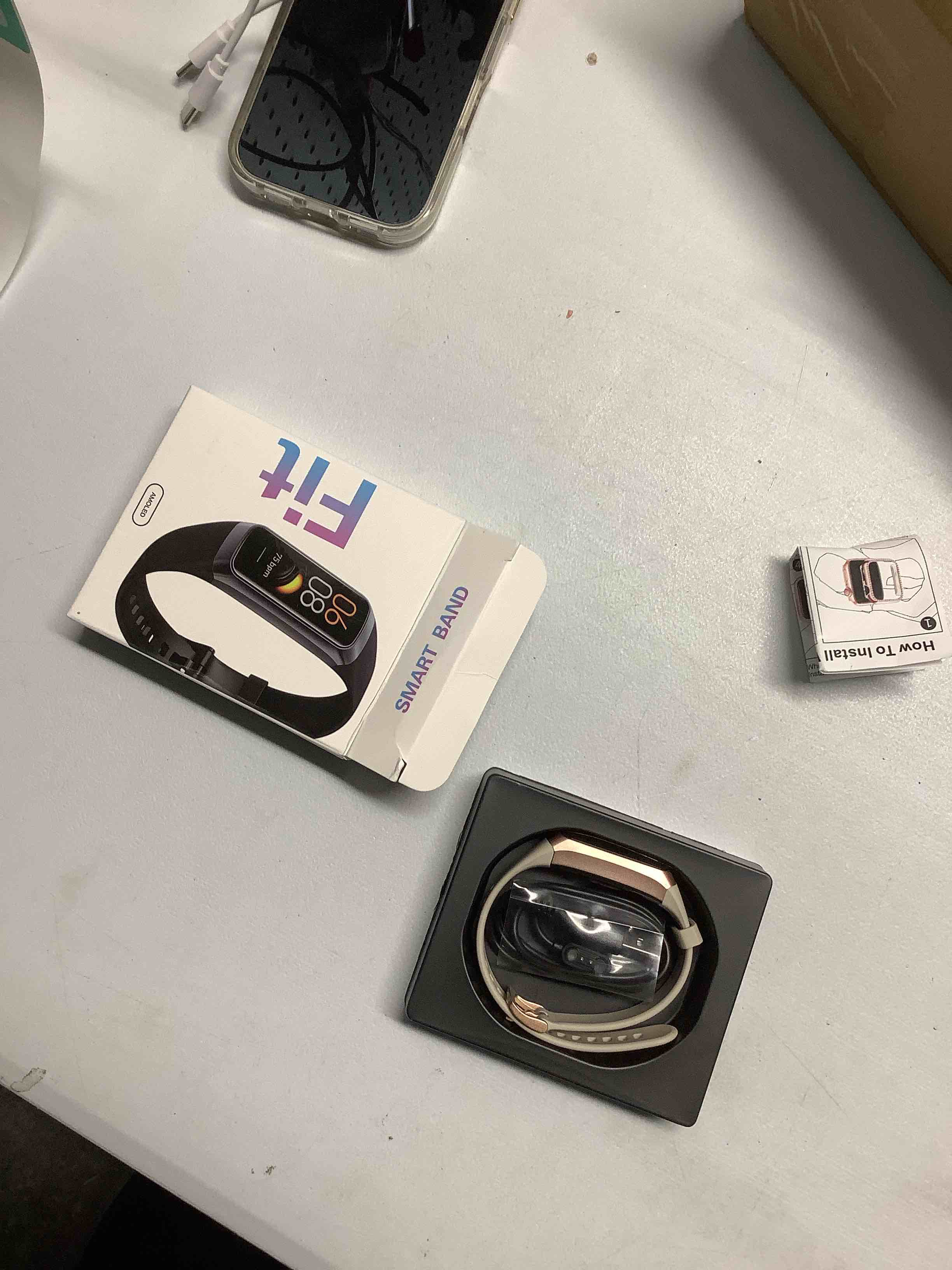 Condition photo showing Good Condition for Fitness Tracker with 24/7 Heart Rate, Blood Oxygen Blood Pressure Sleep Monitor, Activity Trackers 5 ATM Waterproof,Step Calorie Counter Pedometer Health Smart Watch for Women Men Beige