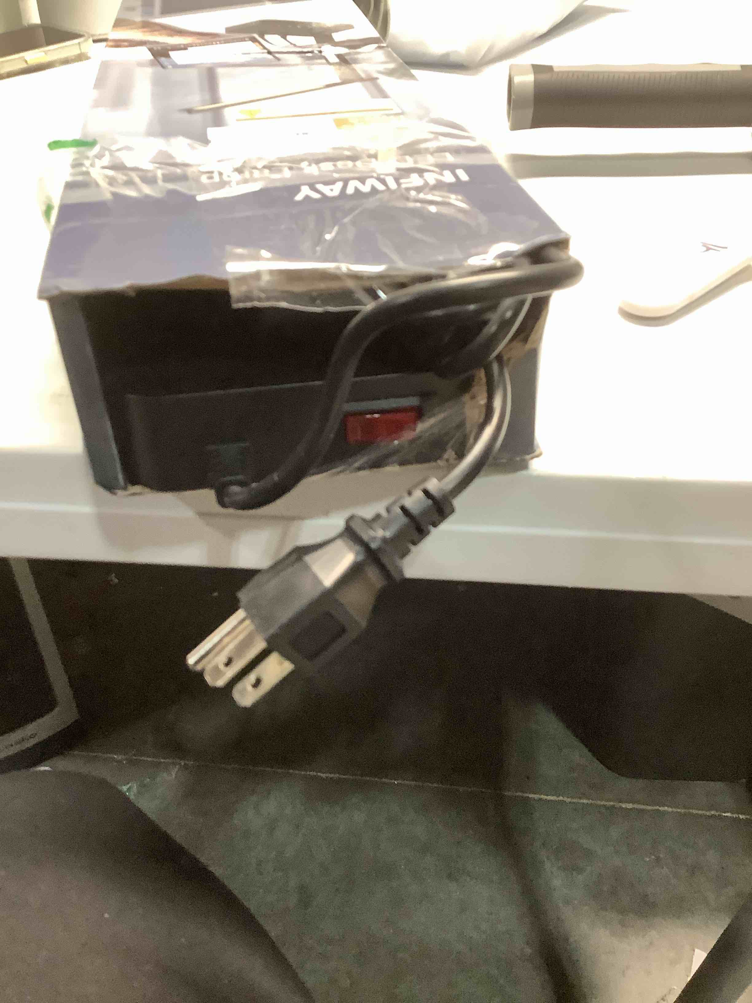 Condition photo showing Good Condition for Infiway Desk Lamp with USB Charging Port: LED Stepless Dimmable Eye Caring Desk Light for Home Office - 1 Type-C, 1 USB-A Charging Port, 2 AC Power Outlets, Multiple Light Modes for Study and Bedroom Black-Pro