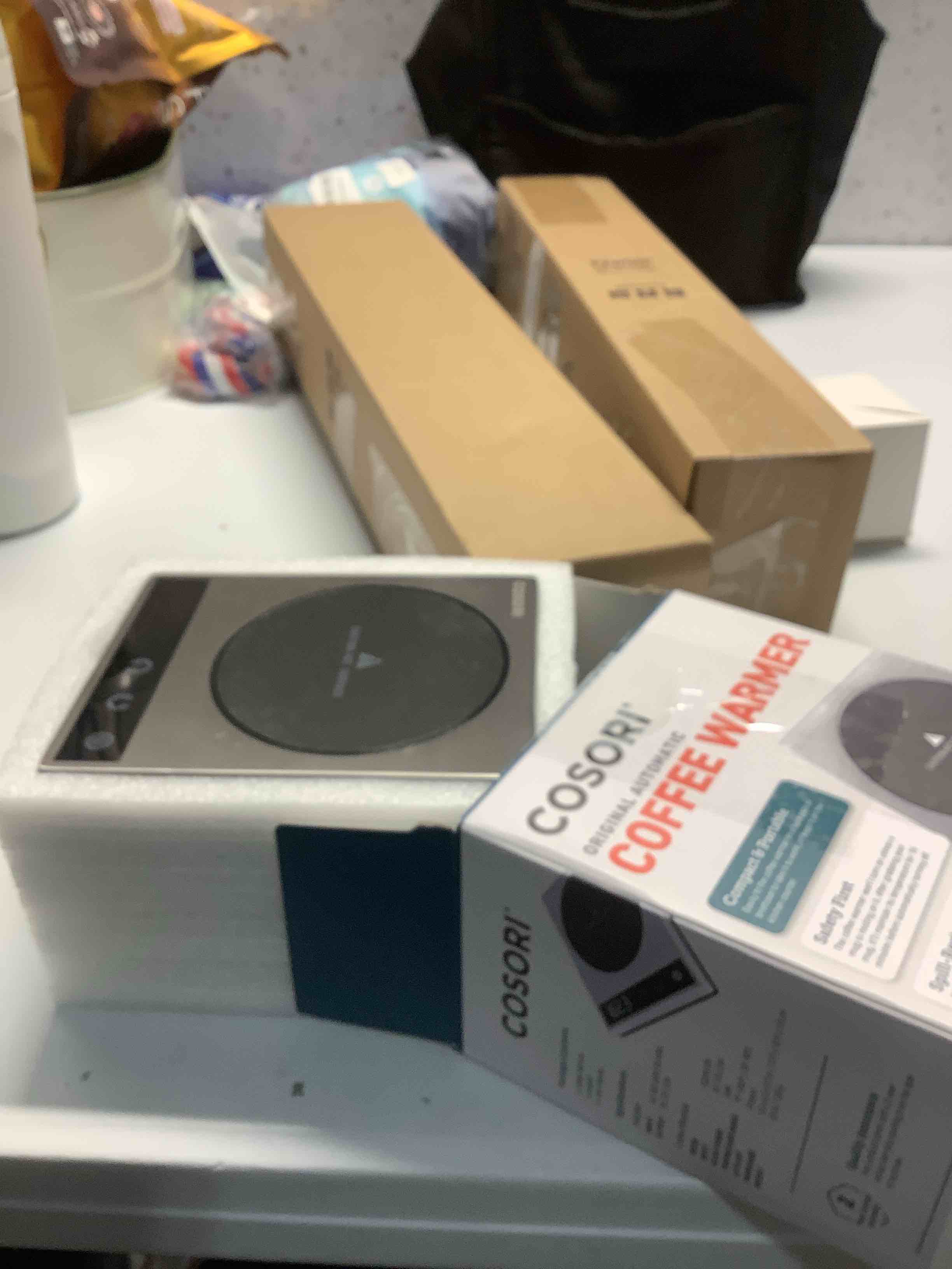 Condition photo showing Good Condition for COSORI Coffee Mug Warmer for Desk, Digital Cup Heater, Coffee & Christmas Gifts, 1°F Precise Temperature Control, Touch Tech & LCD Digital Display (77-194?), 304 Stainless Steel Solid