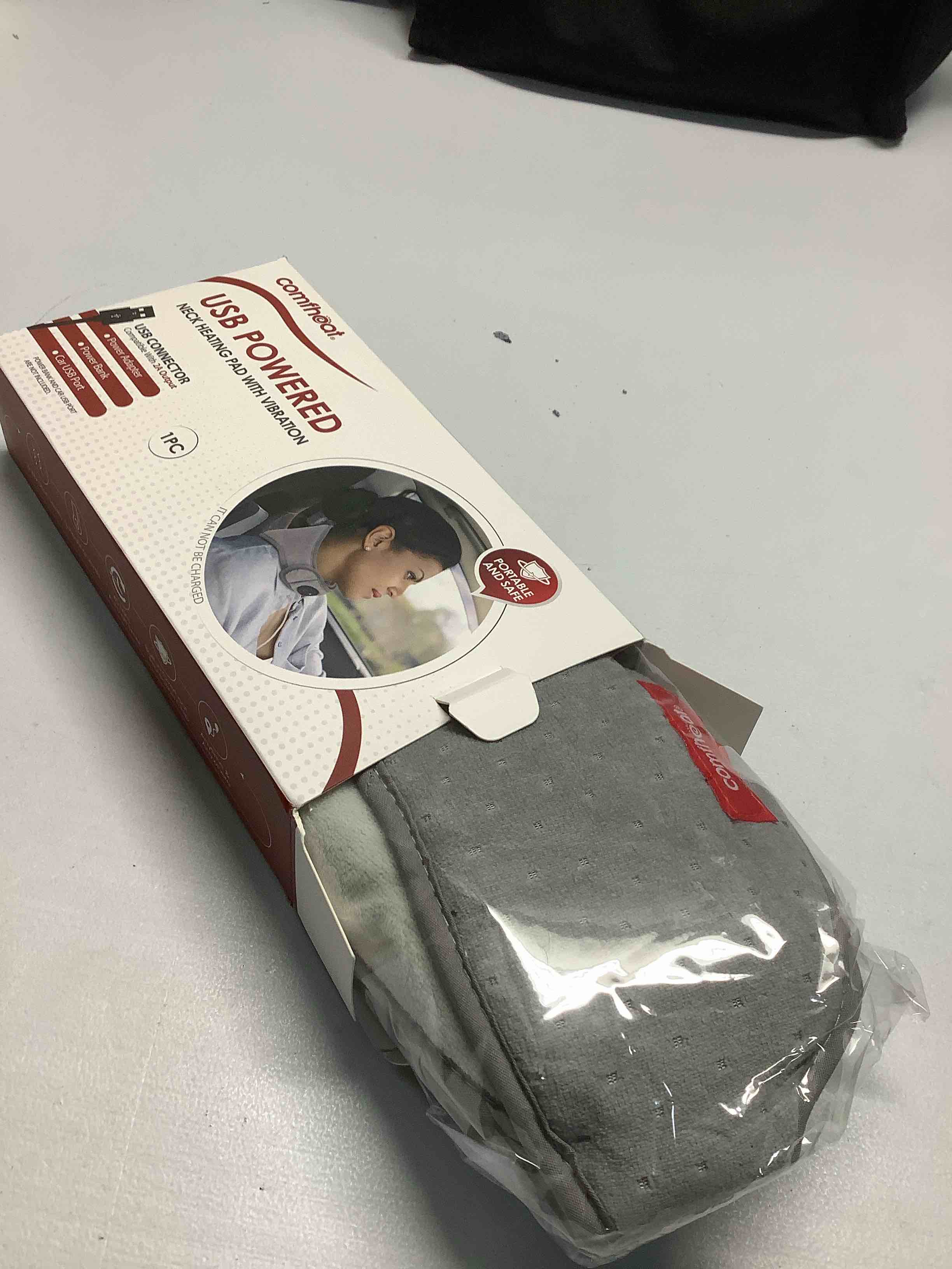 Condition photo showing Good Condition for Neck Heating Pad with Vibration Massage for Neck Pain Relief, USB Heated Neck Wrap, Soft Neck Warmer for Soreness Stiffness, 3 Levels Heat & Massage, Auto-Off, (Not Rechargeable) heating with vibration massage