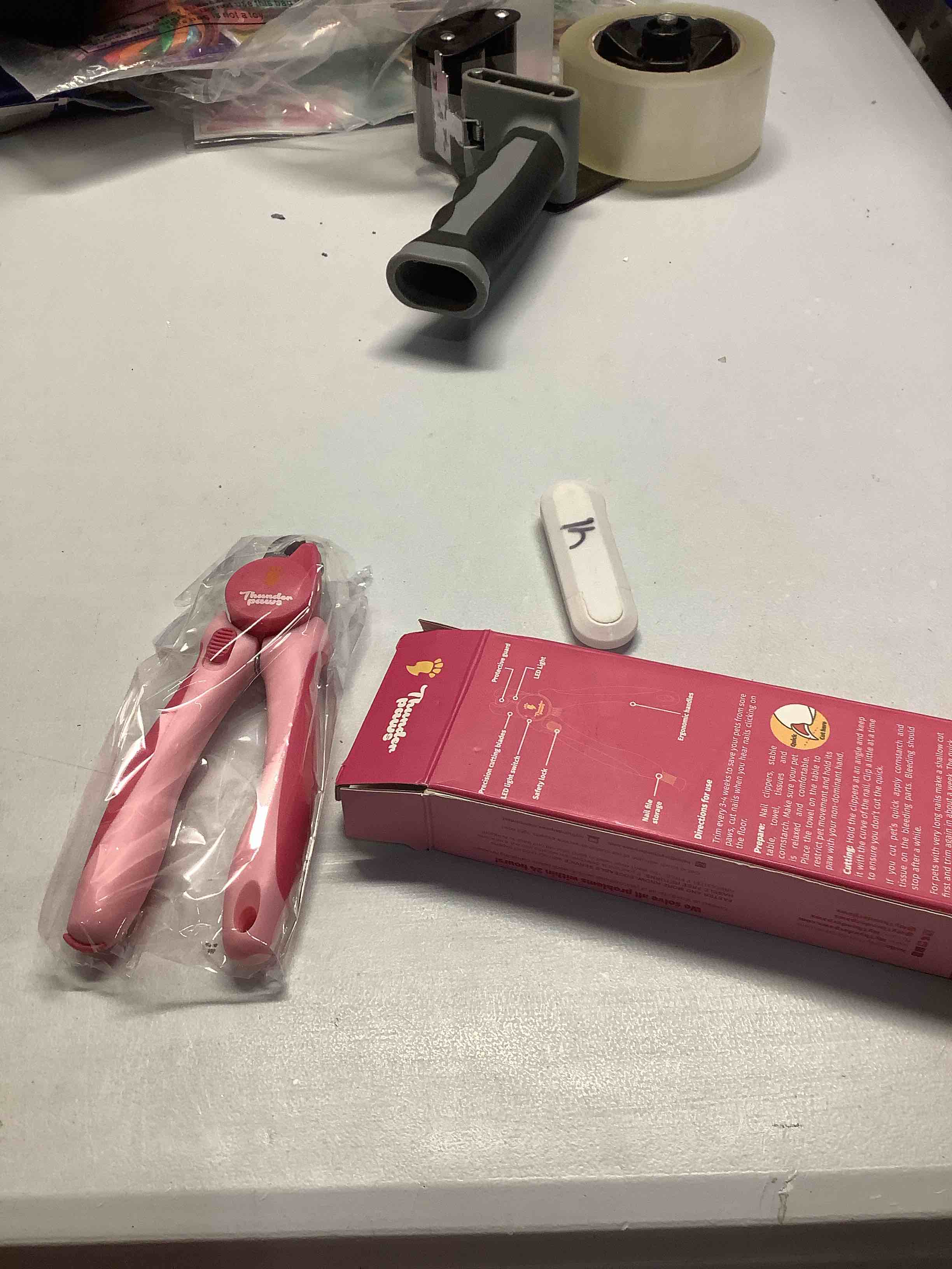Condition photo showing Good Condition for Professional-Grade Nail Clippers for Dogs Nail Trimmer with Safety Guard and Nail File - Nail Clippers for Large Dogs - Dog Nail Clipper Toenail Clippers (Pink, Medium-Large (LED)) Medium-Large (LED) Pink