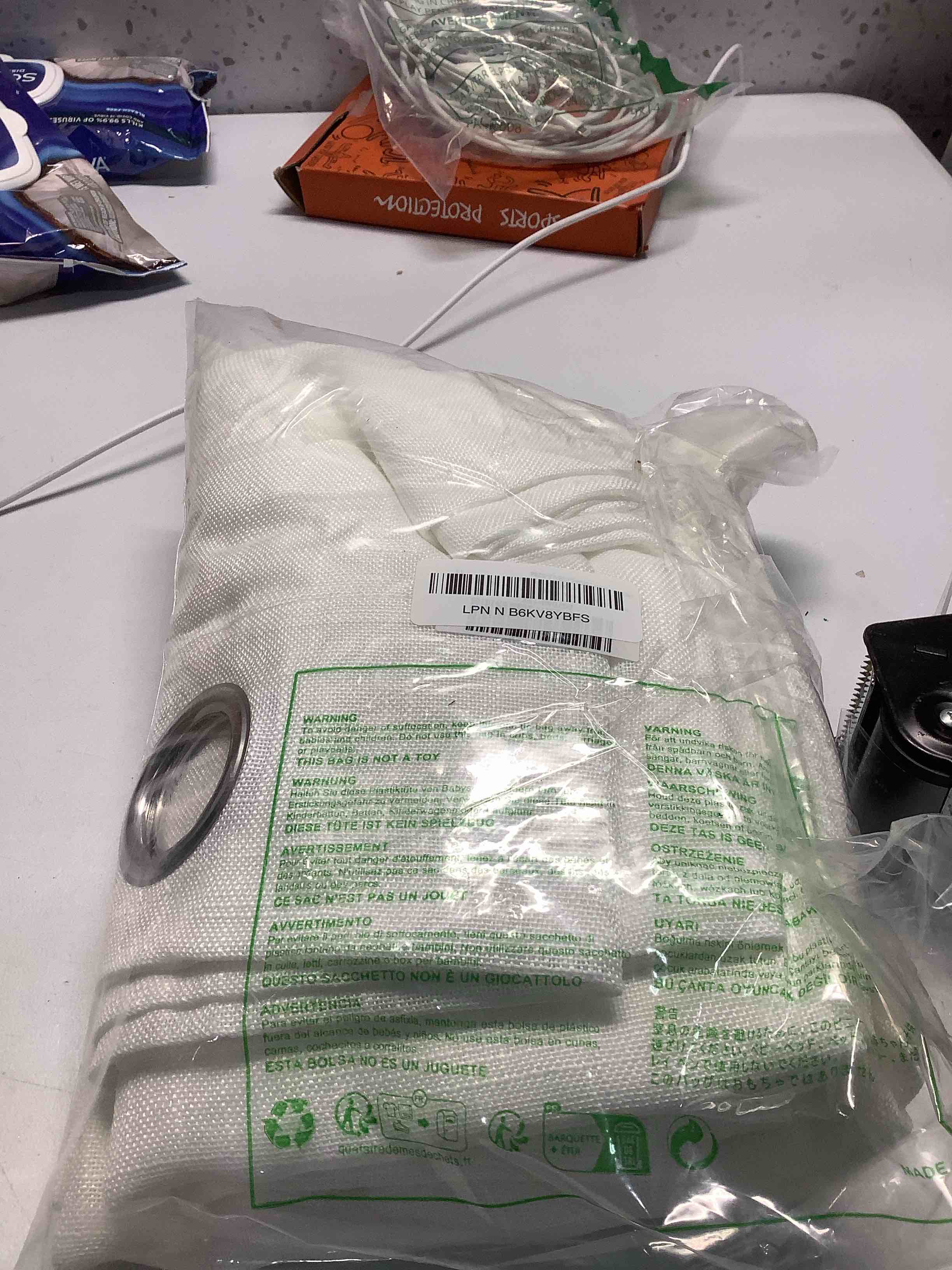 Condition photo showing Good Condition for RYB HOME Semi Sheer Curtains 84 inches Long - Linen Textured White Curtains Privacy Large Window Decor for Living Room Bedroom Dining, W 52" x L 84", 2 Panels 52"W x 84"L (Pack of 2) White