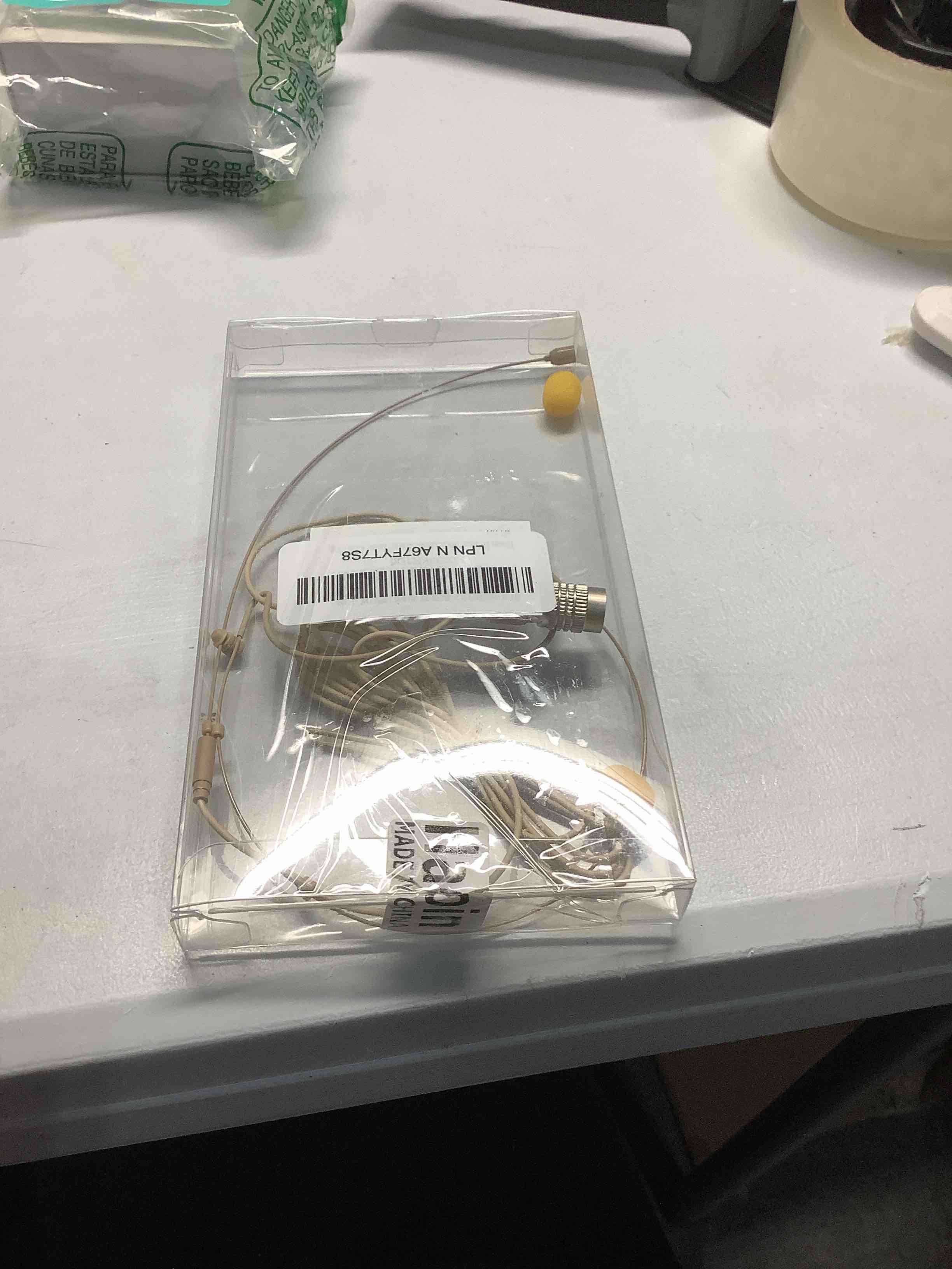 Condition photo showing Good Condition for Headset Microphone Double Over Ear Earset Over Ear Headworn Mic Compatible with Audio-Technica Wireless System Bodypack Transmitter with 1.2m Cable Windscreen Hirose 4 Pin Plug