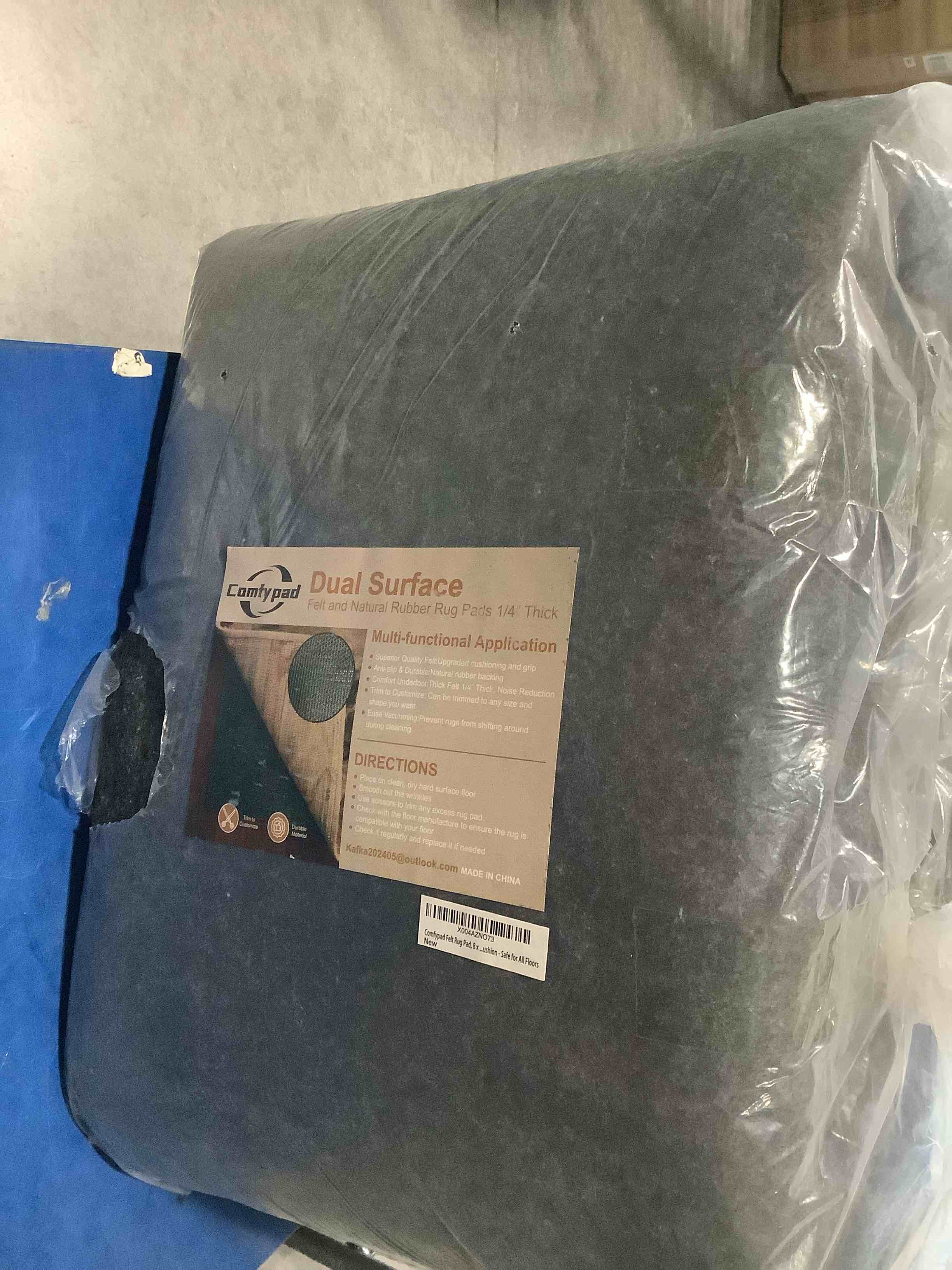 Condition photo showing Good Condition for felt rug pad, 2 x 8 ft rubber non-slip rug pad gripper, keep rugs secure and in place, extra strong under carpet mat cushion - for all floors 2 x 8 ft (rectangular)