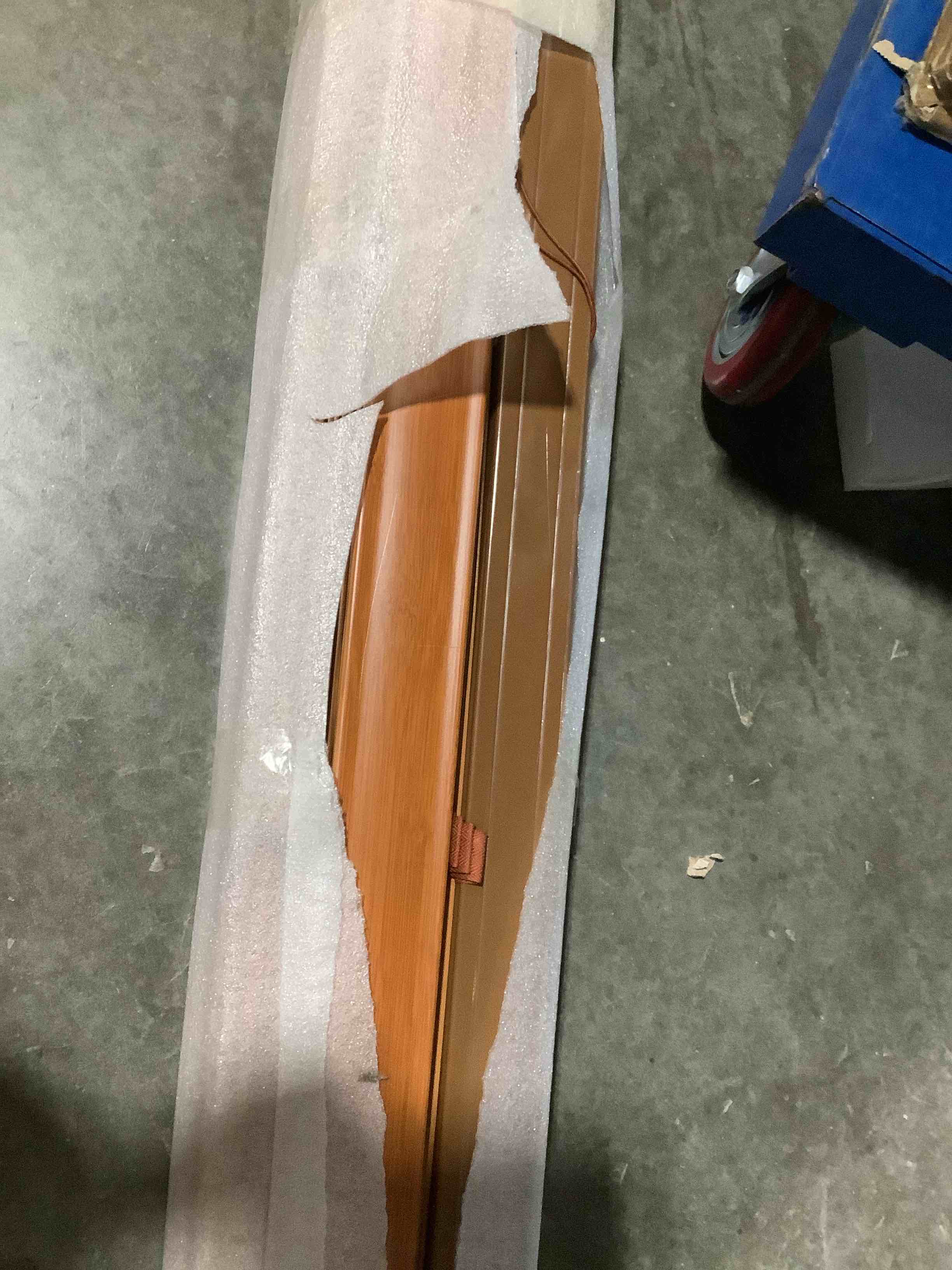 Condition photo showing Good Condition for 2" slats wood blinds for indoor windows: solid wooden blackout blinds & shades,black out privacy horizontal blinds for home bedroom bathroom living room windows and doors 22.5" wx48 h light brown orange brown 22.5"w*48"h