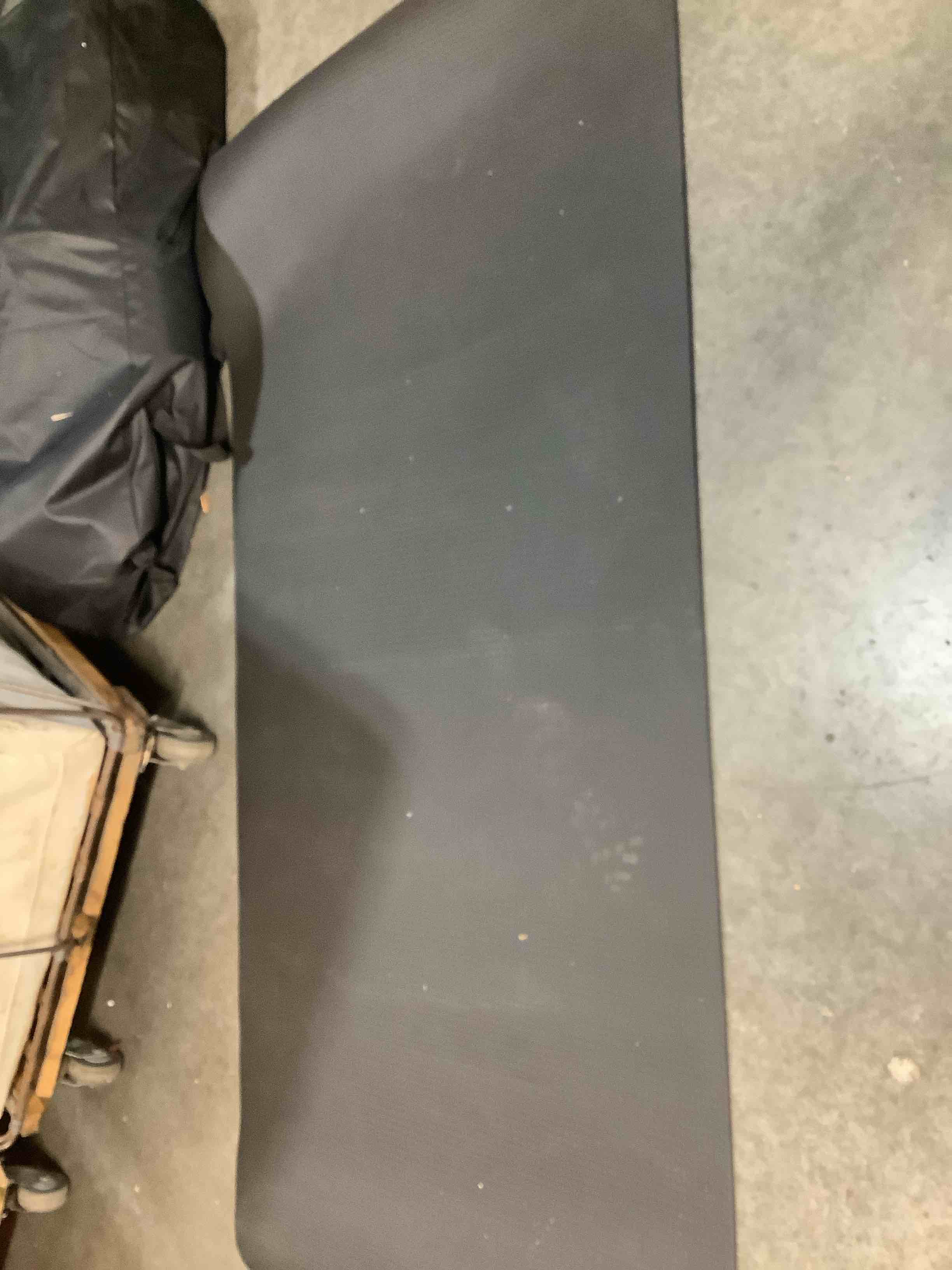 Condition photo showing As Is for vevor treadmill mat for carpet floor, exercise equipment mat for treadmills, stationary & recumbent bikes, high density pvc floor protector gym mats, waterproof and non-slip for home gym