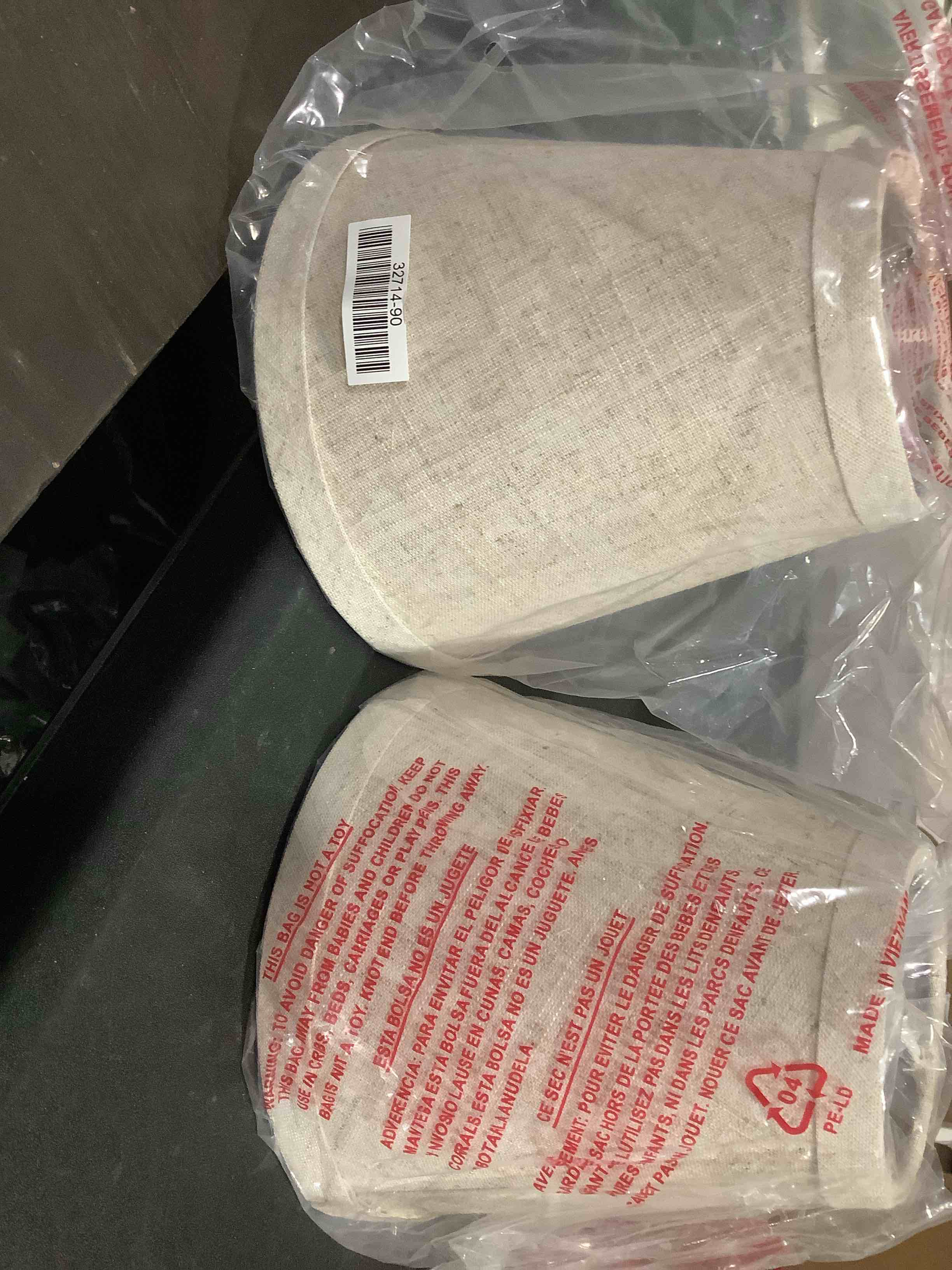Condition photo showing Good Condition for aspen creative 32714-2b, empire clip-on chandelier lamp shade, off white, 3" top x 4" bottom x 4" slant height, set of 2