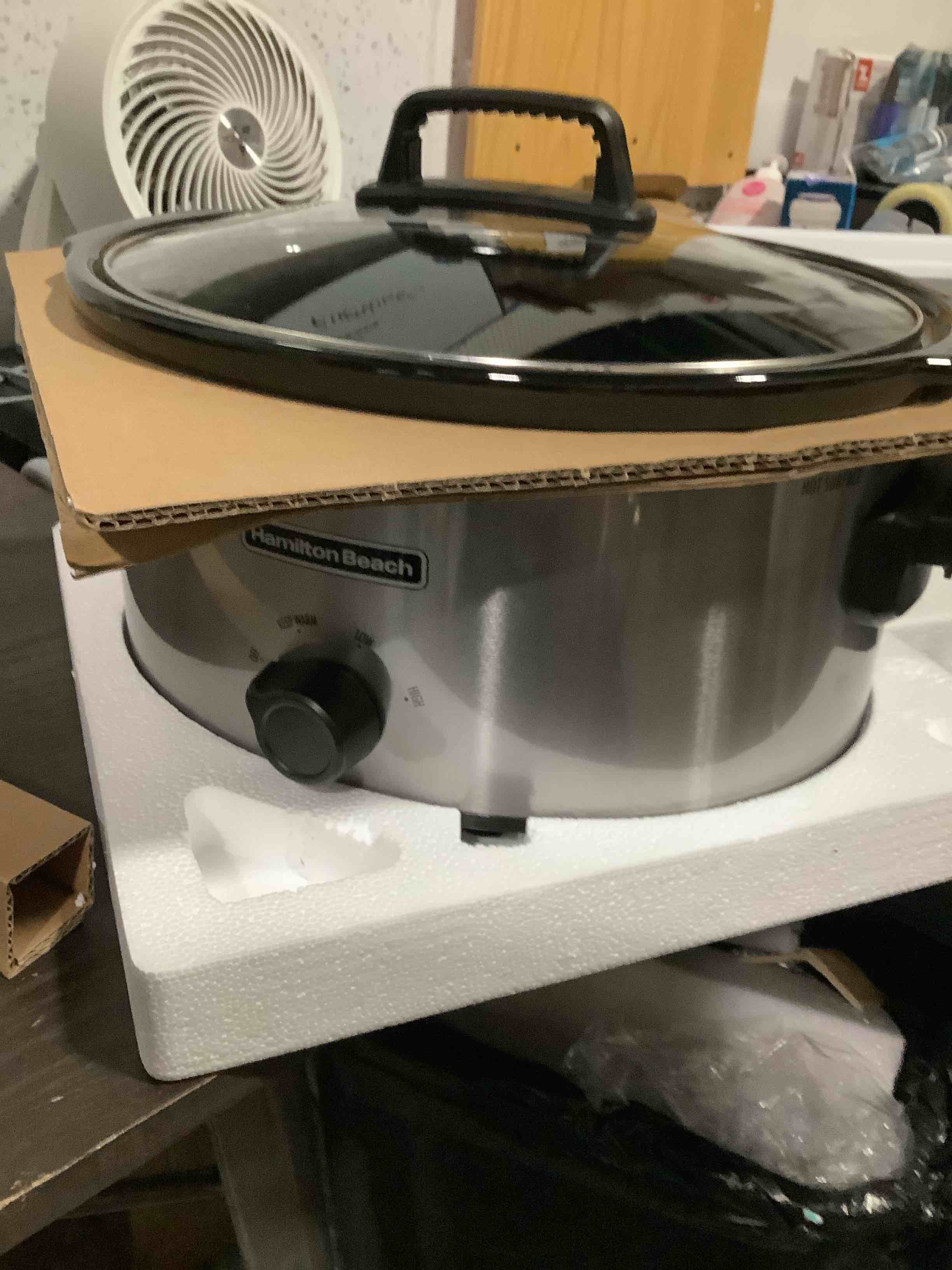 Condition photo showing Good Condition for hamilton beach 6 qt versatile slow cooker-crock silver