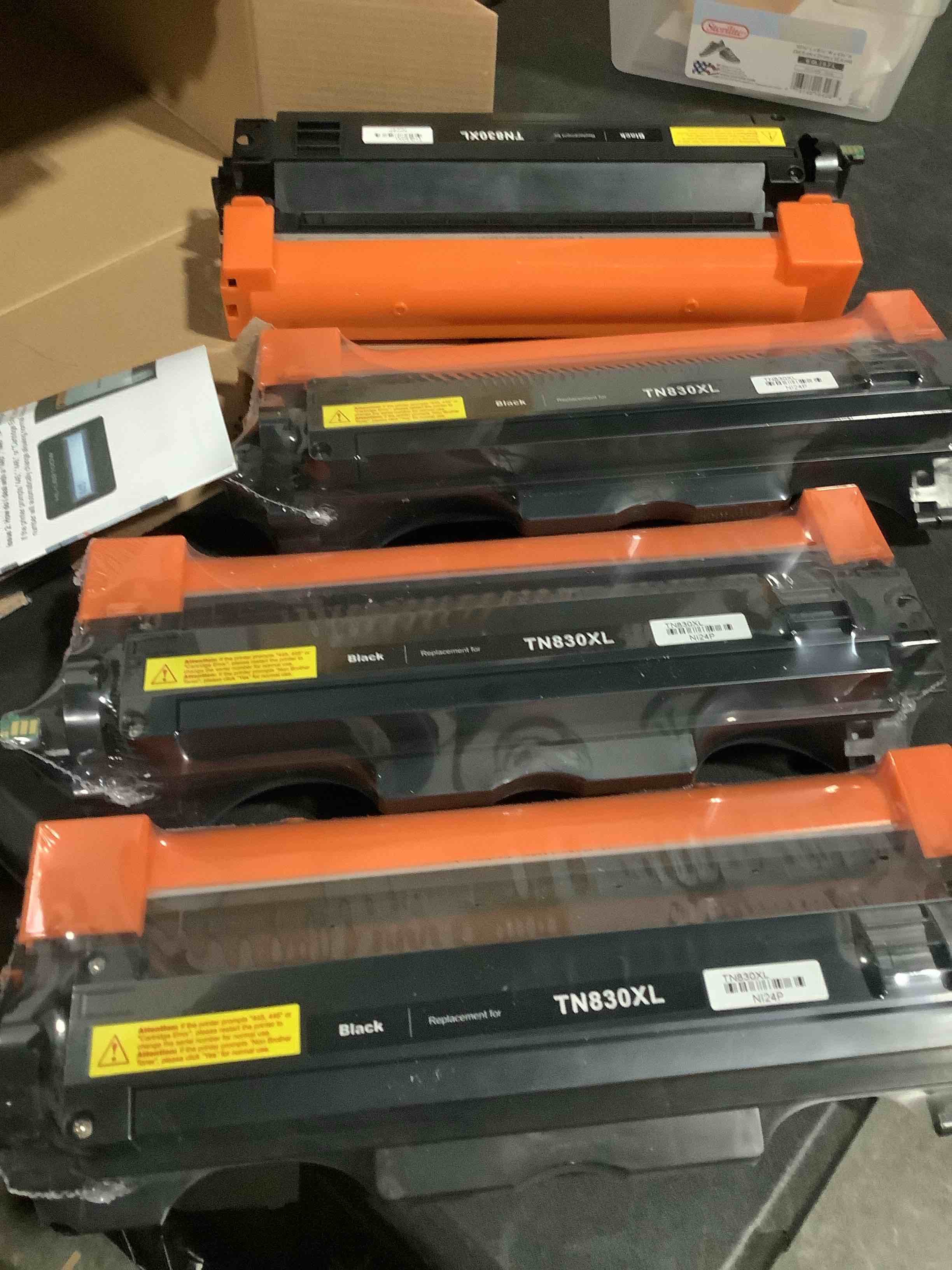 Condition photo showing Good Condition for inkni compatible toner cartridges replacement for brother tn830xl tn830 tn 830 xl toner cartridges work for hl-l2460dw dcp-l2640dw hl-l2480dw hl-l2400d hl-l2405w mfc-l2820dw printer (black, 4 pack)
