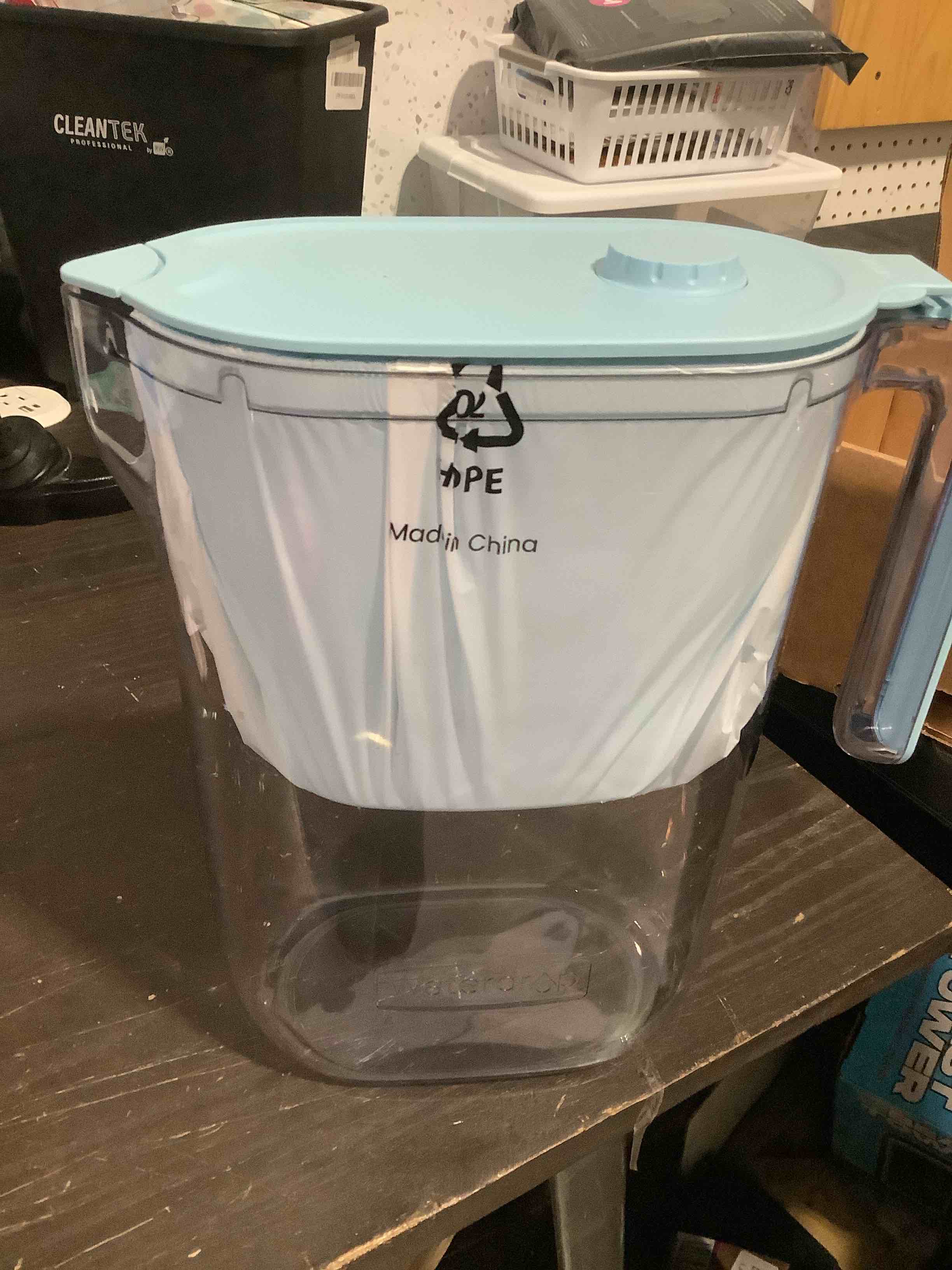 Condition photo showing As Is for waterdrop pt-05b-l water filter pitcher, 7-cup, nsf certified, 200-gallon long-life filter purifier, reduces chlorine and pfoa/pfos, for countertop, replaces 6,400 plastic water bottles a year, blue