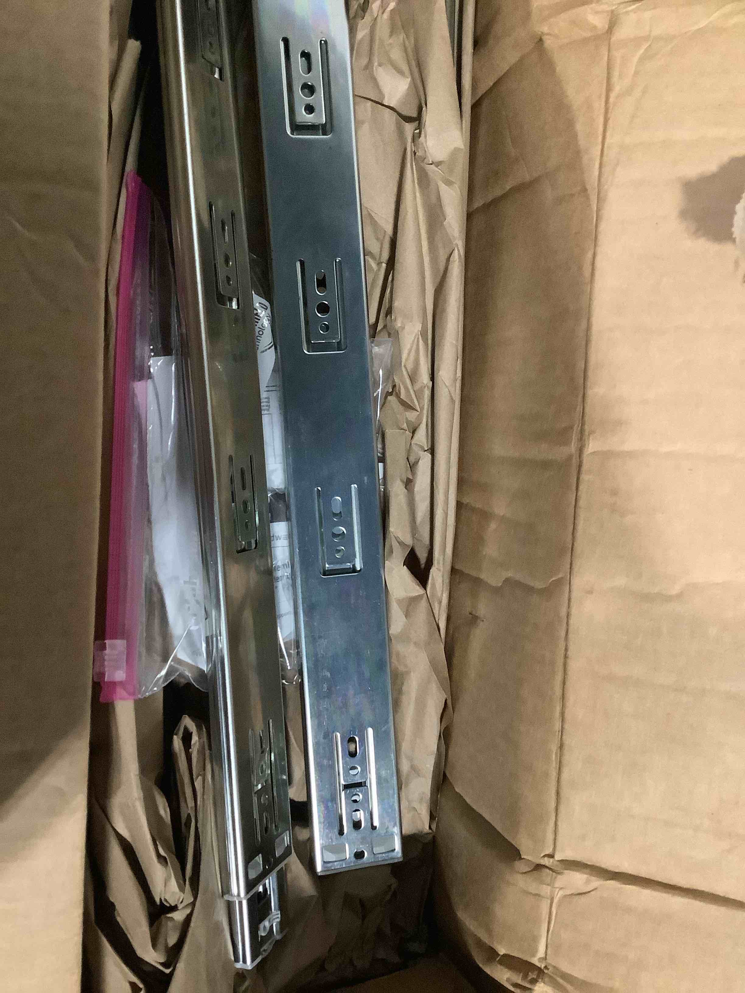 Condition photo showing Good Condition for hbl’ 1 pair | soft close drawer slides 22 inch, heavy duty cabinet drawer slides replacement - ball bearing full extension, 200 lb capacity, made of cold-rolled steel, rust-resistant & long-lasting. silver 22" drawer slide 1