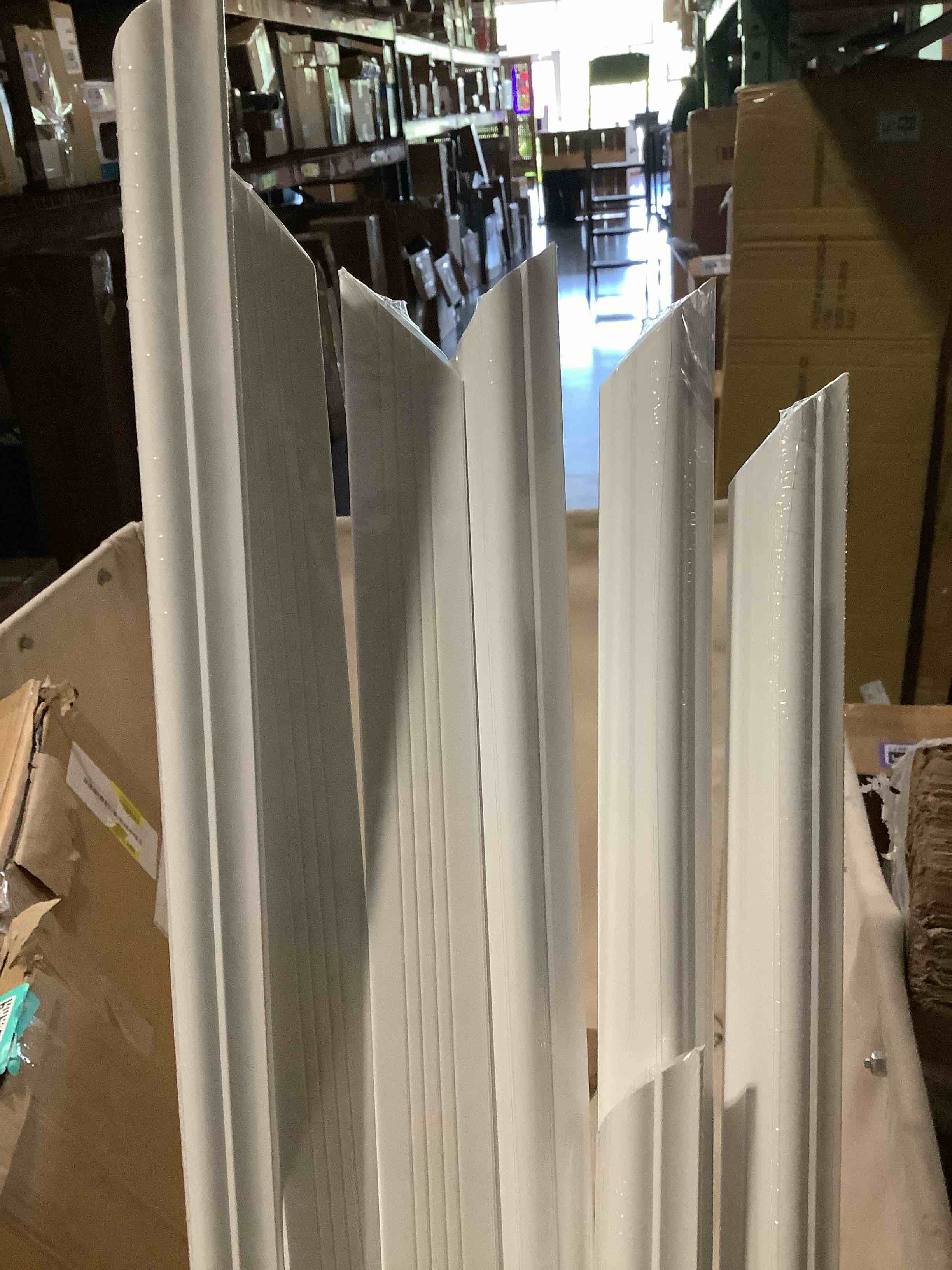 Condition photo showing New/Like New for art3d pre-cut wall molding set of 6 pcs, ready-to-assemble wainscoting panels for interior wall décor living room bedroom accent wall - installed with glue, 3 top 3 bottom white: style 1