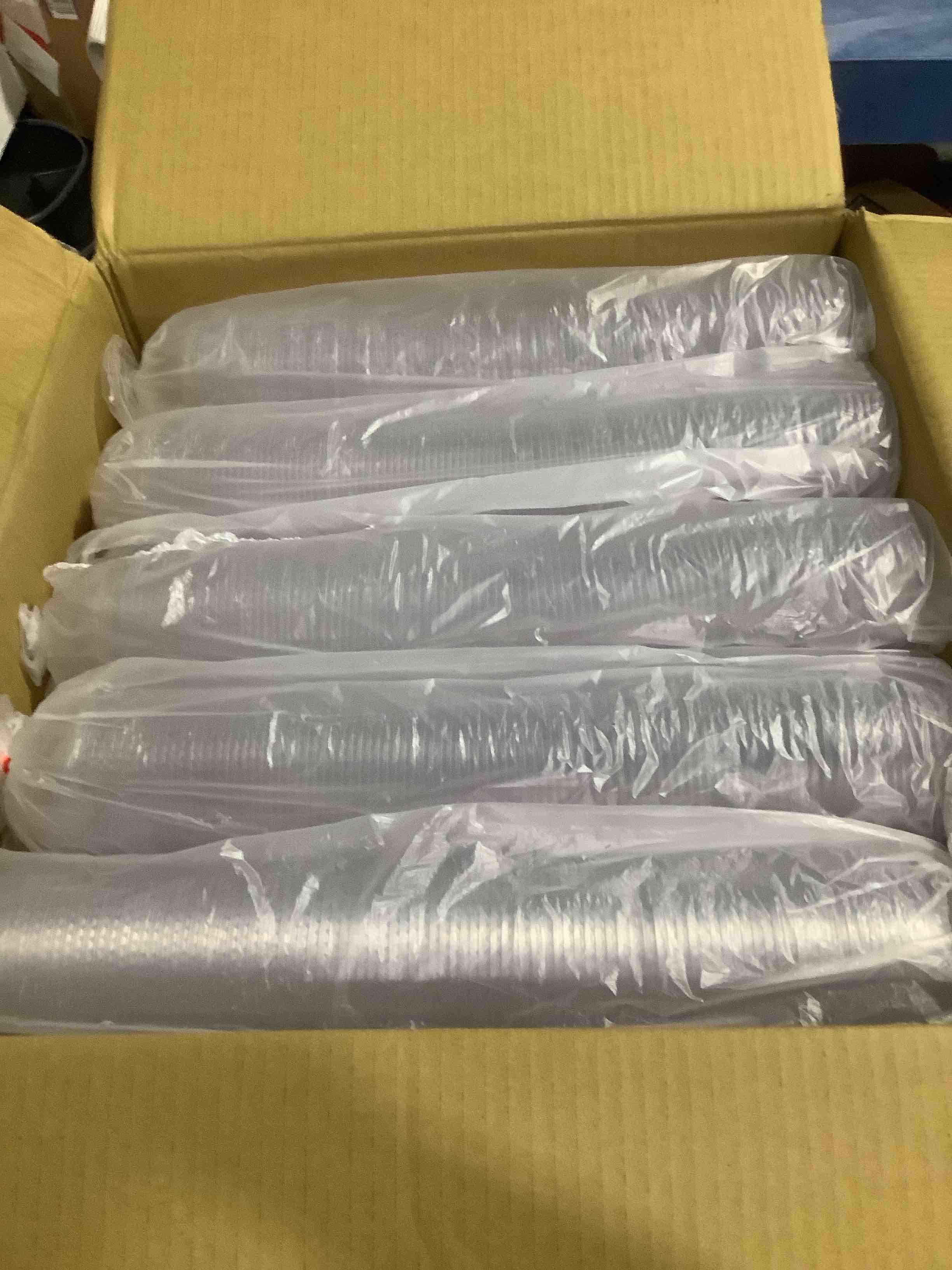 Condition photo showing New/Like New for eco-products greenstripe compostable plastic cup dome lids, case of 1000, no straw hole, fits 9-24oz cups, made from pla renewable plant based plastic, clear for visibility 9-24oz dome lid without straw hole