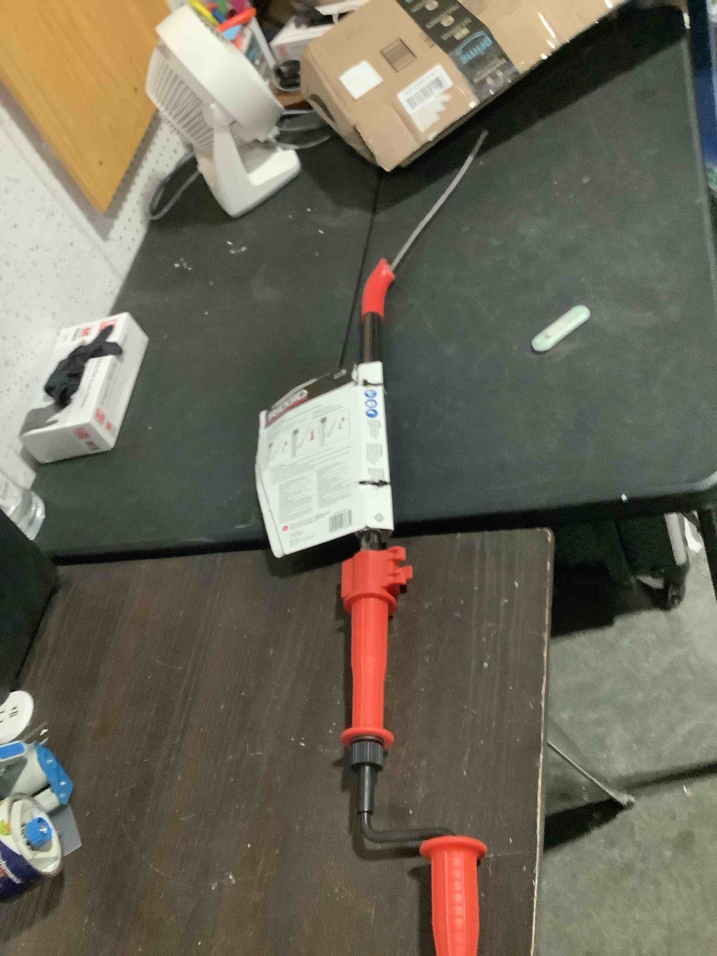 Condition photo showing Good Condition for ridgid 46683 k-1 combination auger with c-style cutter head, telescoping drain auger to remove drain clogs in sinks and urinals