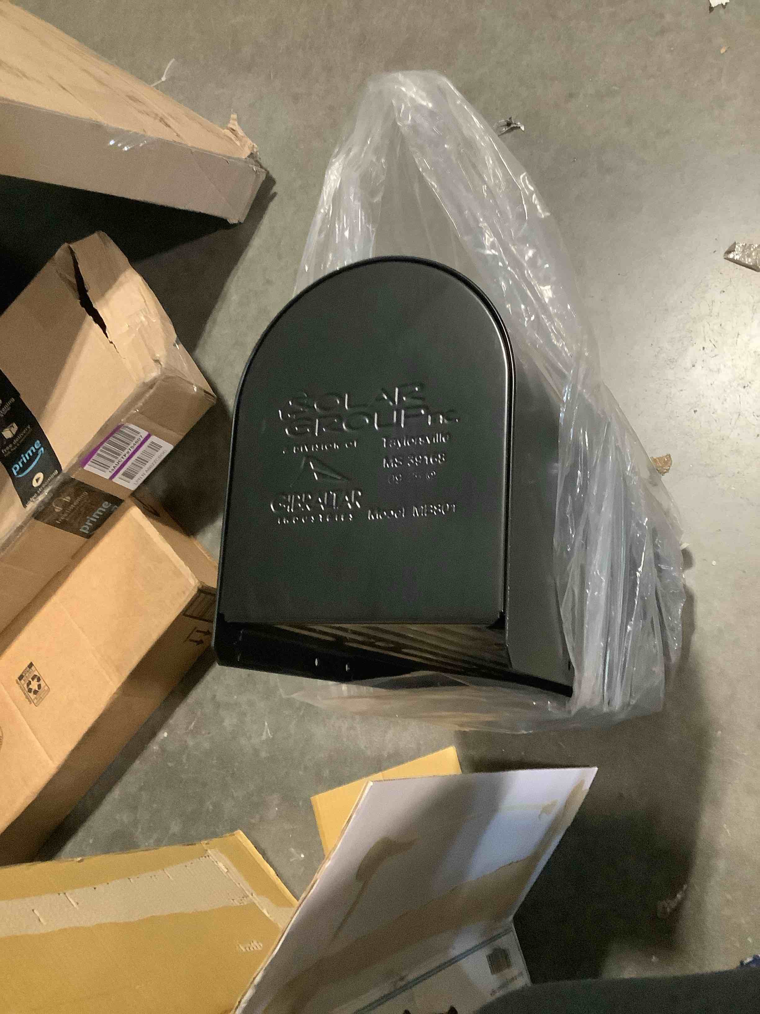 Condition photo showing Good Condition for architectural mailboxes ironside large capacity galvanized steel black, post-mount mailbox, mb801bam, metal, black