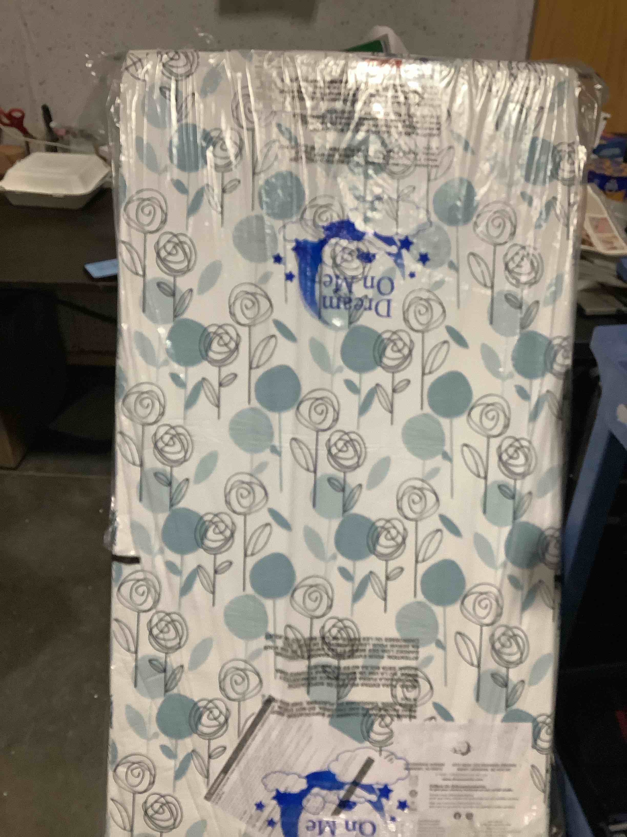 Condition photo showing New/Like New for similar to** dream on me floral dreams 2-in-1 crib mattress, dual-sided for infants & toddlers, waterproof cover, greenguard gold certified, fits full size crib & toddler bed, 52” x 28” x 5”