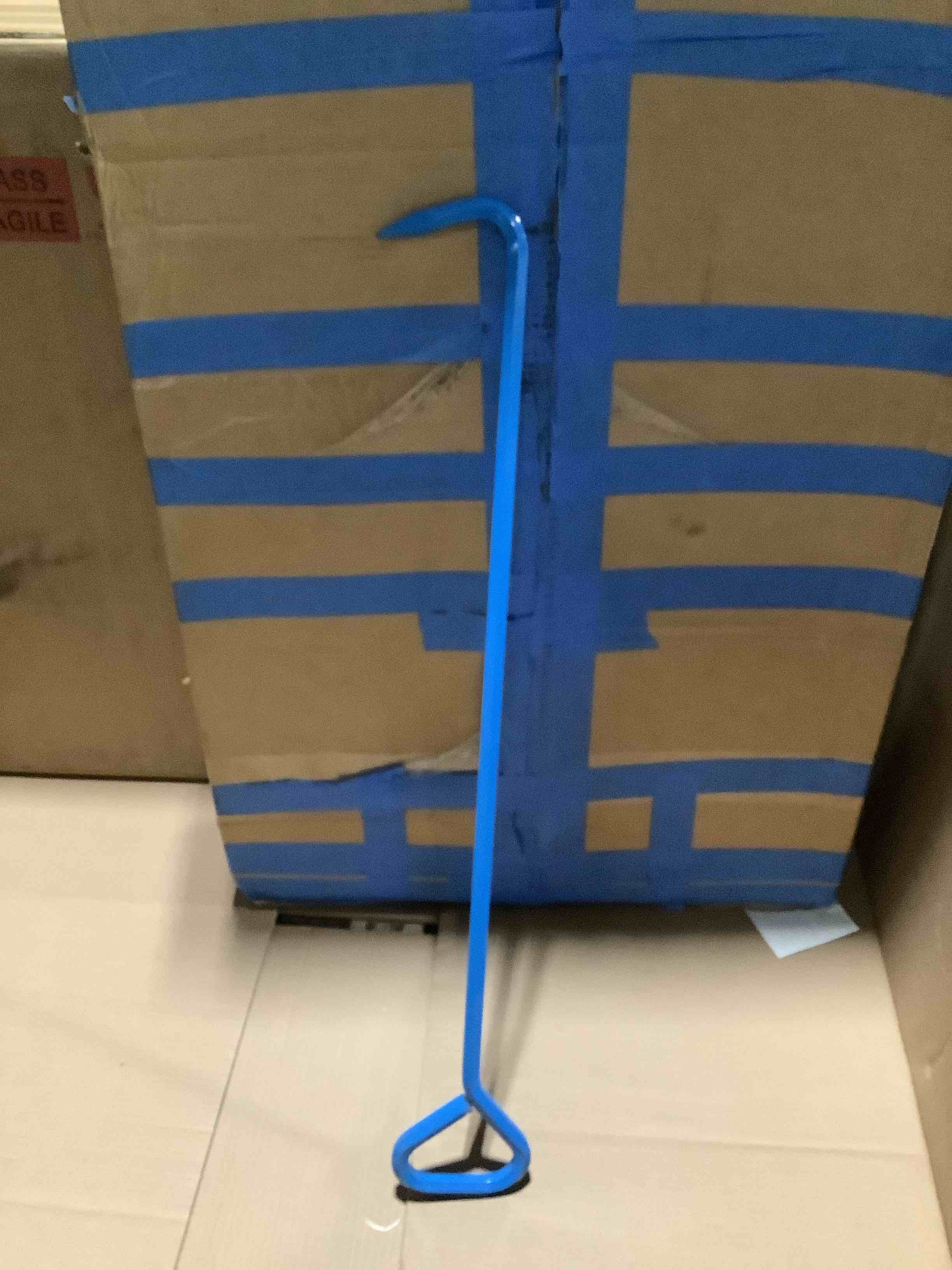 Condition photo showing New/Like New for therwen 1 pcs manhole cover hook 36 inch with 5/8" hex alloy steel rigid heavy duty manhole cover lifter with inline handle for lid puller moving (blue) 36inch blue 1