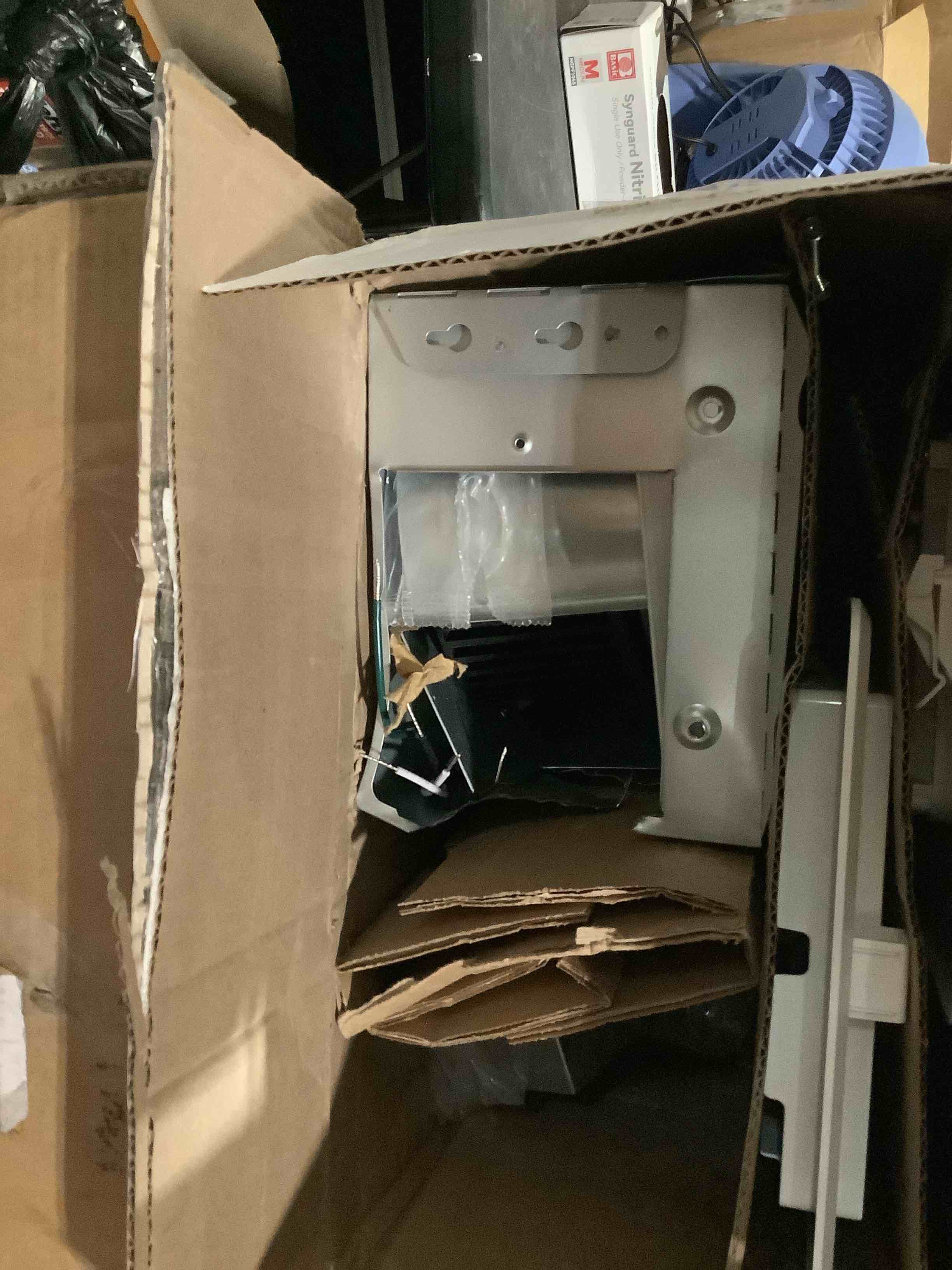 Condition photo showing As Is for broan-nutone bathroom exhaust fan with led light – easy retrofit without attic access, quiet 1.5 sones, effective ventilation at 80 cfm energy star certified moisture and odor control 1.5 sones 80 cfm energy star