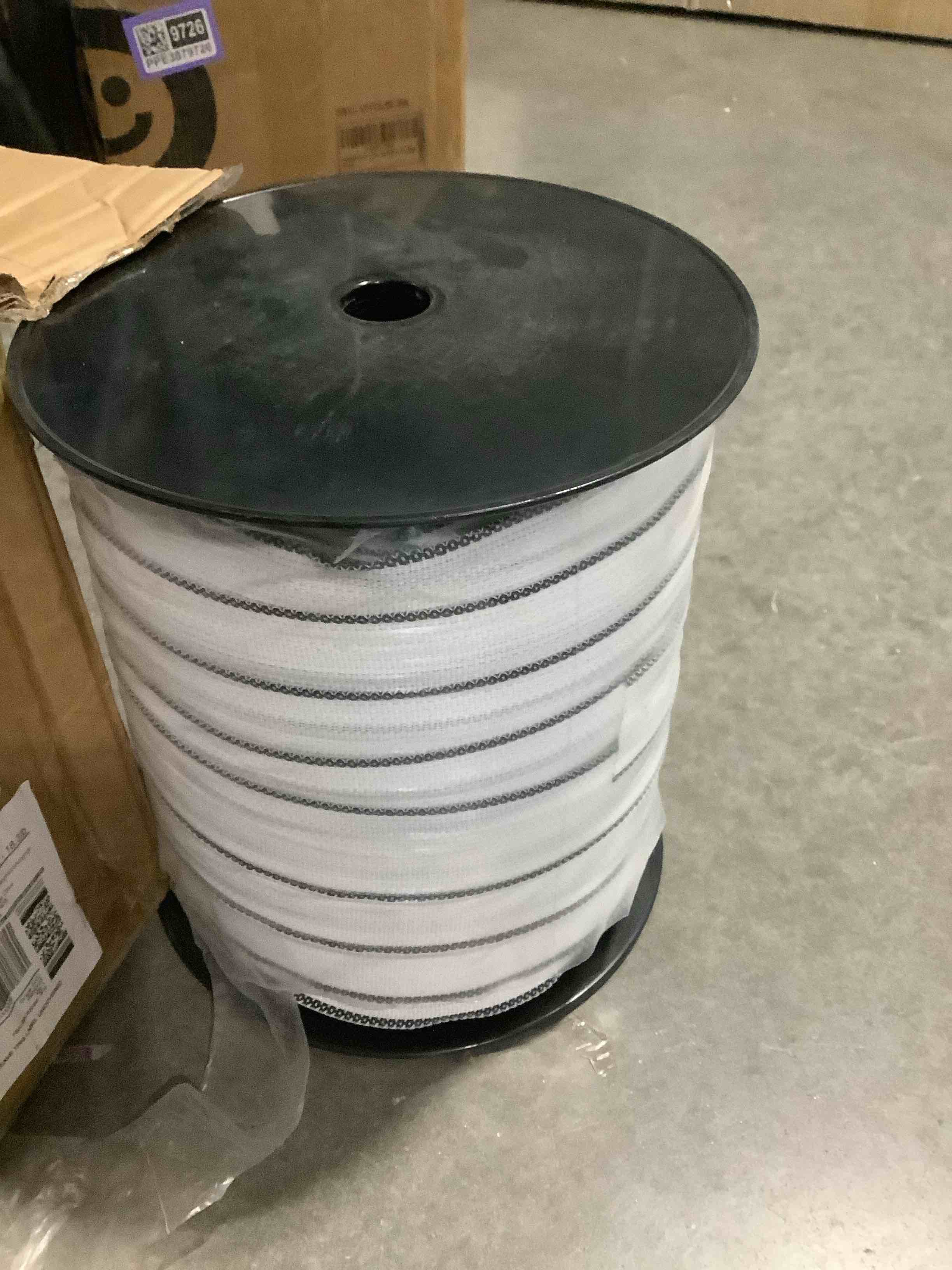 Condition photo showing Good Condition for 2 pcs poly tapes for electric fence horse fence tape wire, 500 feet(152.40m) length tape for electric fence, 2 inch wide(50.8mm) fencing tape for livestock(white)