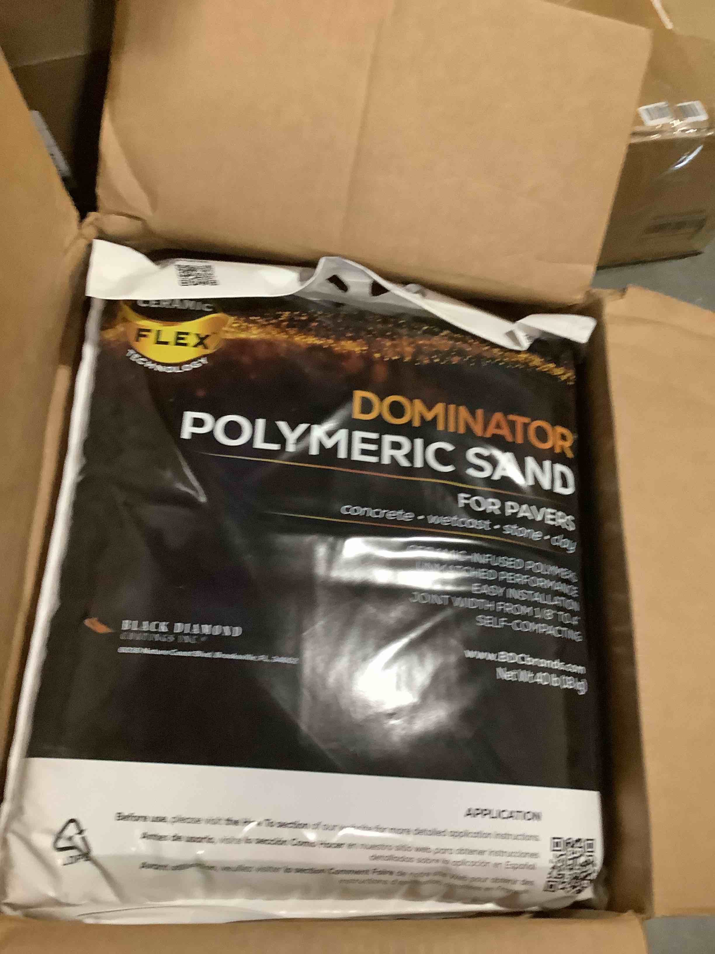 Condition photo showing Good Condition for dominator polymeric sand for pavers, titanium gray, 40 lbs - revolutionary ceramic flex technology for stabilizing paver joint widths 1/8” to 4” - professional grade paver sand for patio pavers 40 pound titanium gray