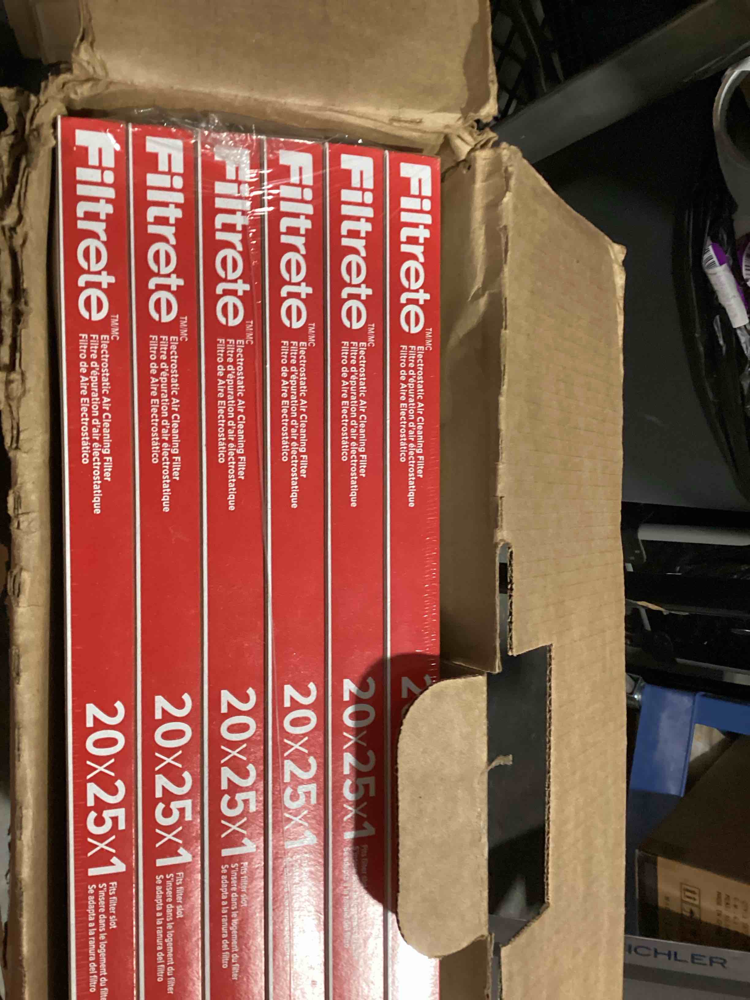 Condition photo showing New/Like New for filtrete 20x25x1 air filter, merv 11, mpr 1000, allergens and pet dander, 3-month ac and furnace, cleaner air, reliable airflow, 6 pack merv 11 - mpr 1000