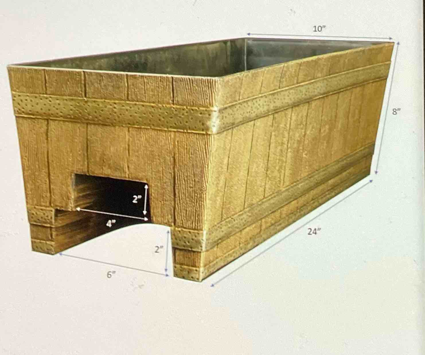 Condition photo showing Good Condition for classic home and garden 1073d – 265r jamison planters 24 inch deck rail, distressed oak