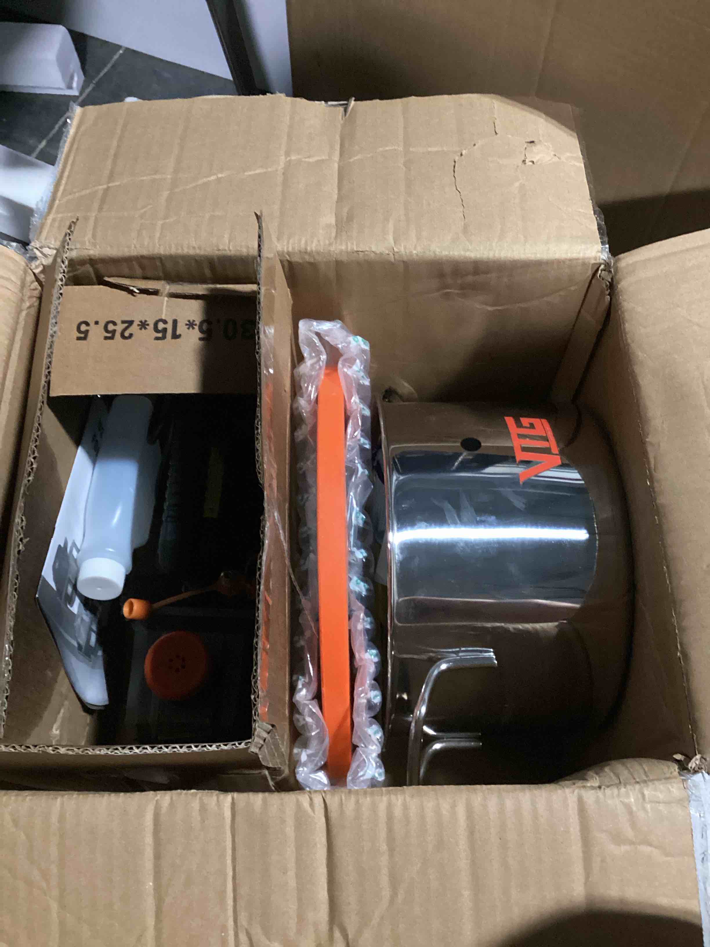 Condition photo showing As Is for 1.5 gallon vacuum chamber with pump,304 stainless steel degassing chamber kit with 4.5 cfm 1/3hp vacuum pump,for stabilizing wood, degassing resin, silicone and epoxies