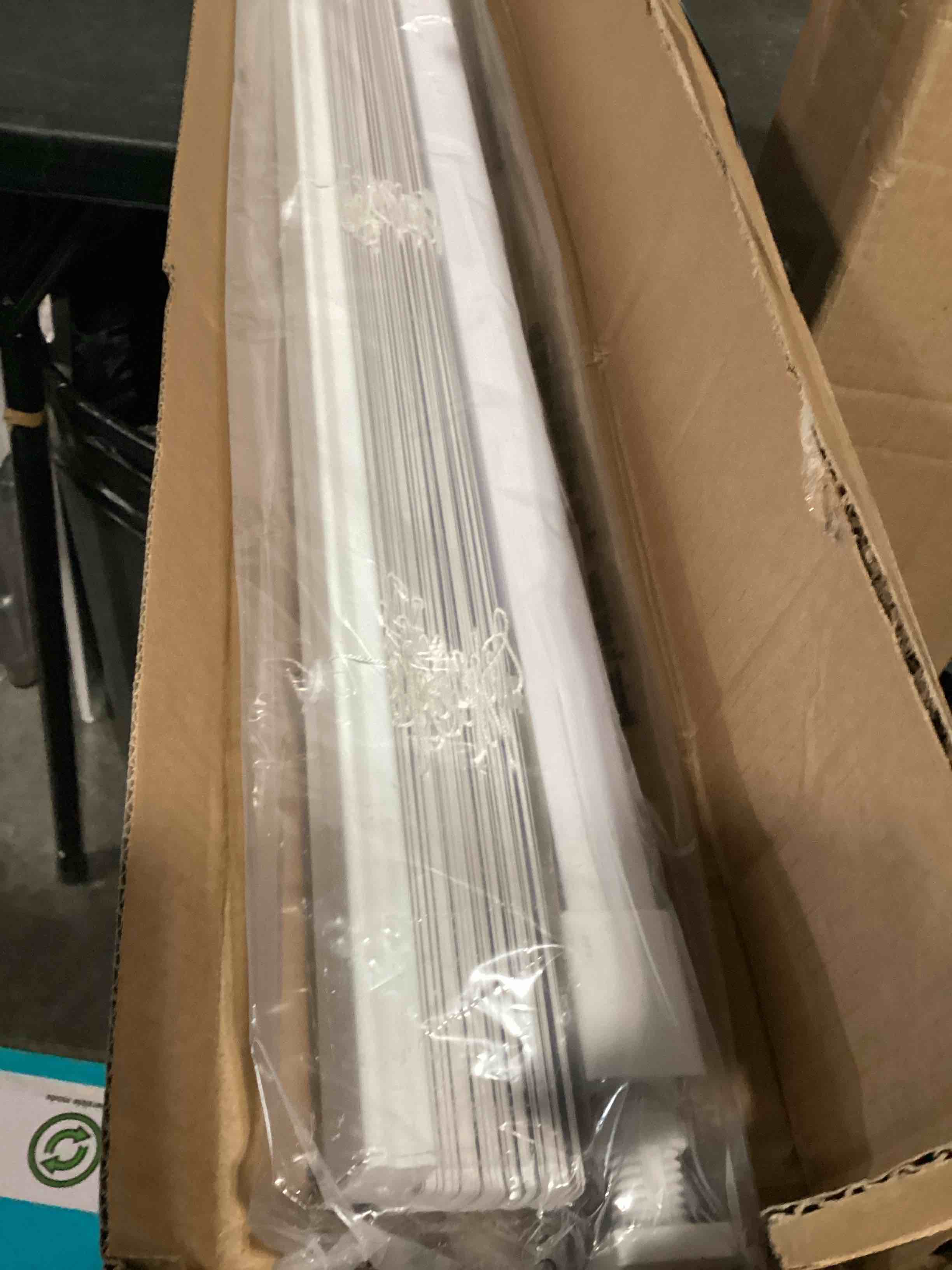 Condition photo showing Good Condition for lazblinds cordless grey 1” light filtering vinyl mini blinds, 46" w x 64" h horizontal window blinds for home, cordless shades for indoor windows grey 46"w x 64"h