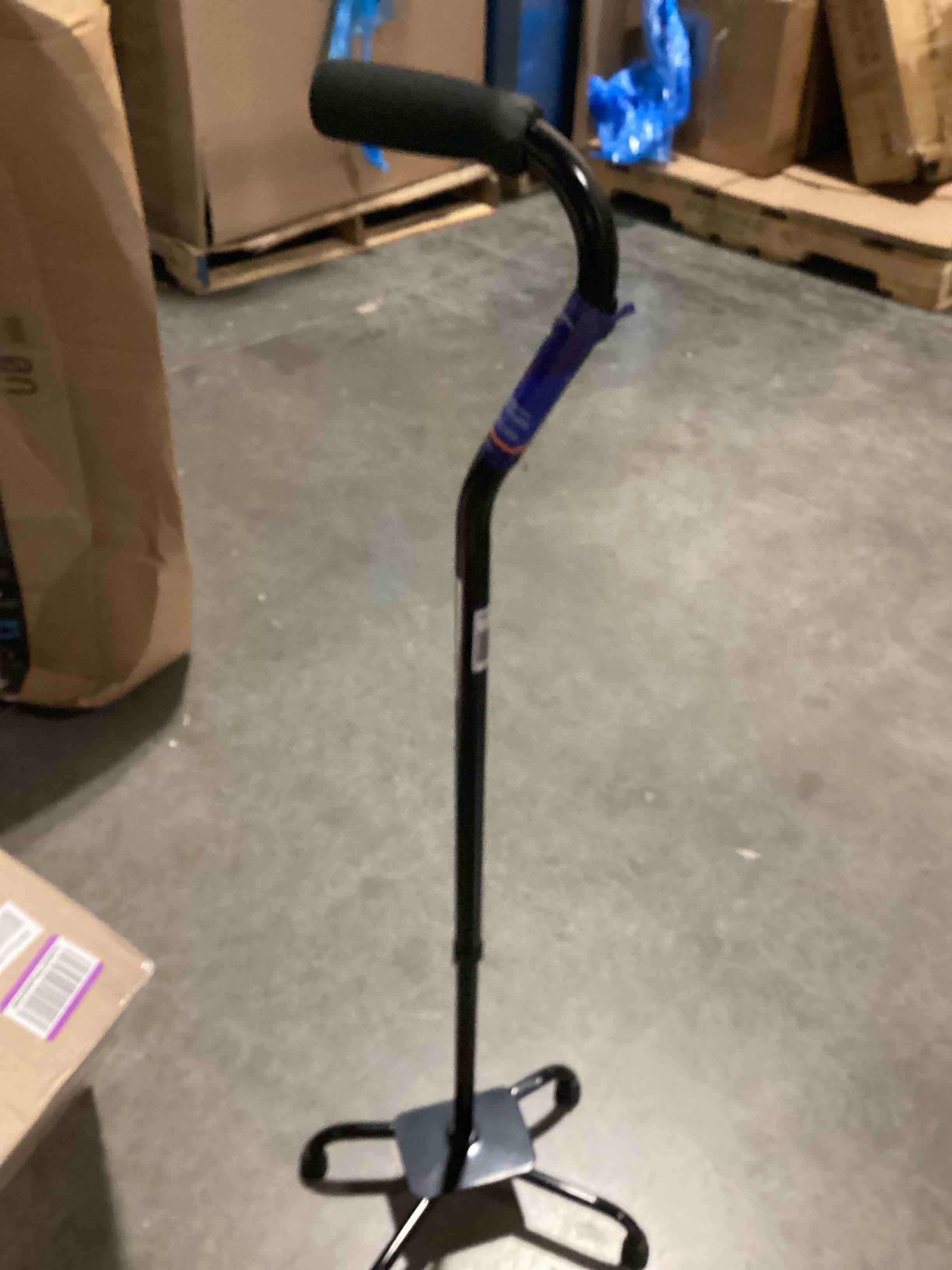 Condition photo showing Good Condition for medline aluminum quad cane with large base for balance, knee injuries, leg surgery recovery & mobility, portable, lightweight walking aid for seniors & adults