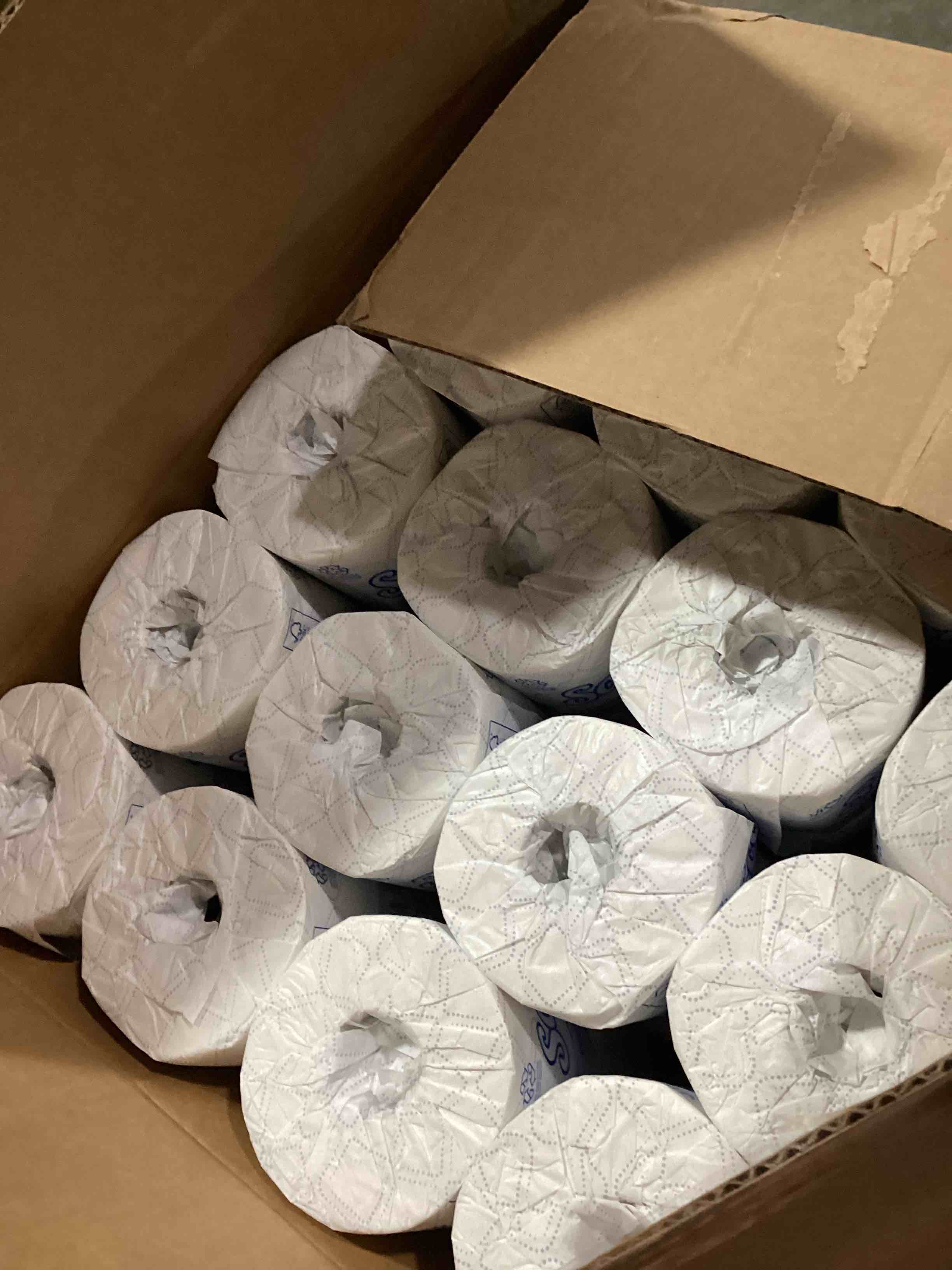 Condition photo showing Good Condition for scott professional 100% recycled fiber standard roll bulk toilet paper (13217), 2-ply, elevated design, white, individually wrapped (80 rolls of 473 sheets, 37,840 sheet total)