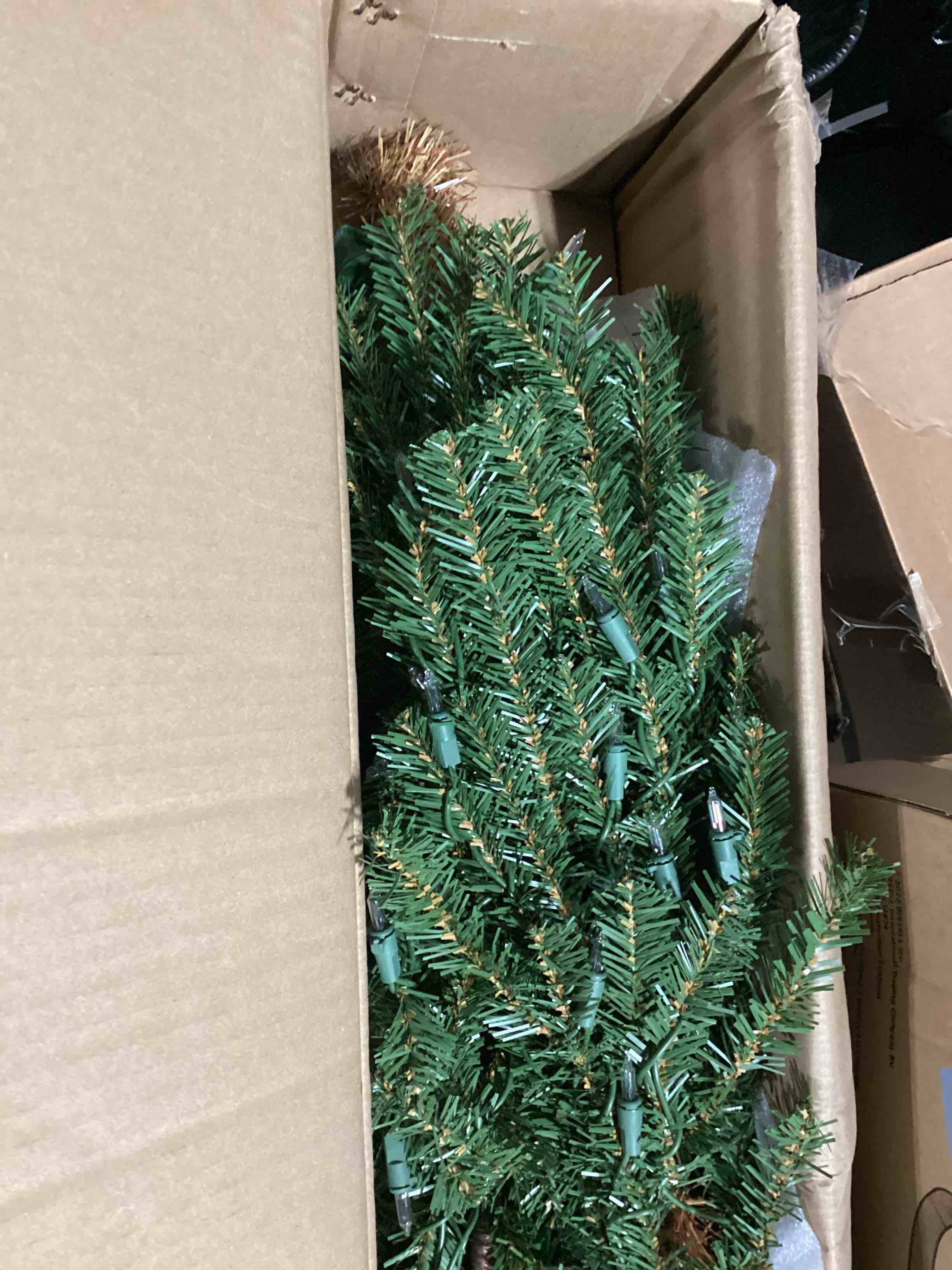 Condition photo showing Good Condition for national tree company pre-lit artificial christmas tree | includes pre-strung white lights | hickory cedar - 4 ft 4ft tree