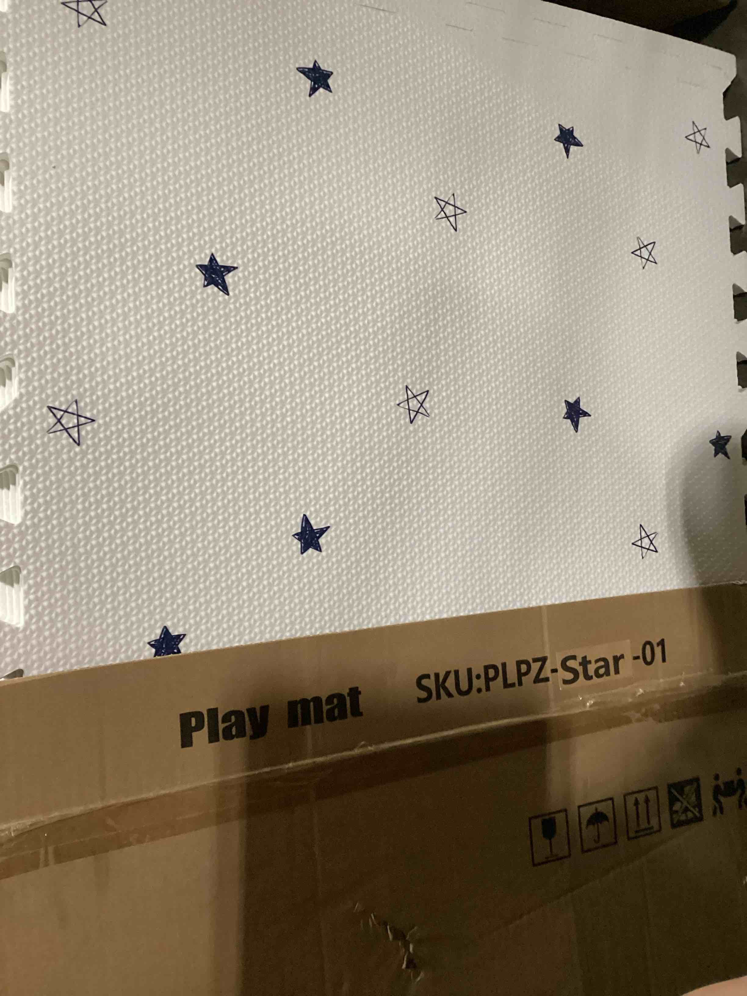 Condition photo showing Good Condition for baby foam play mat, piglog 72x48 baby crawling mat, floor mats for kids for infants with interlocking floor tiles, toddler playmats for indoor and outdoor, easy to clean playroom mats, star