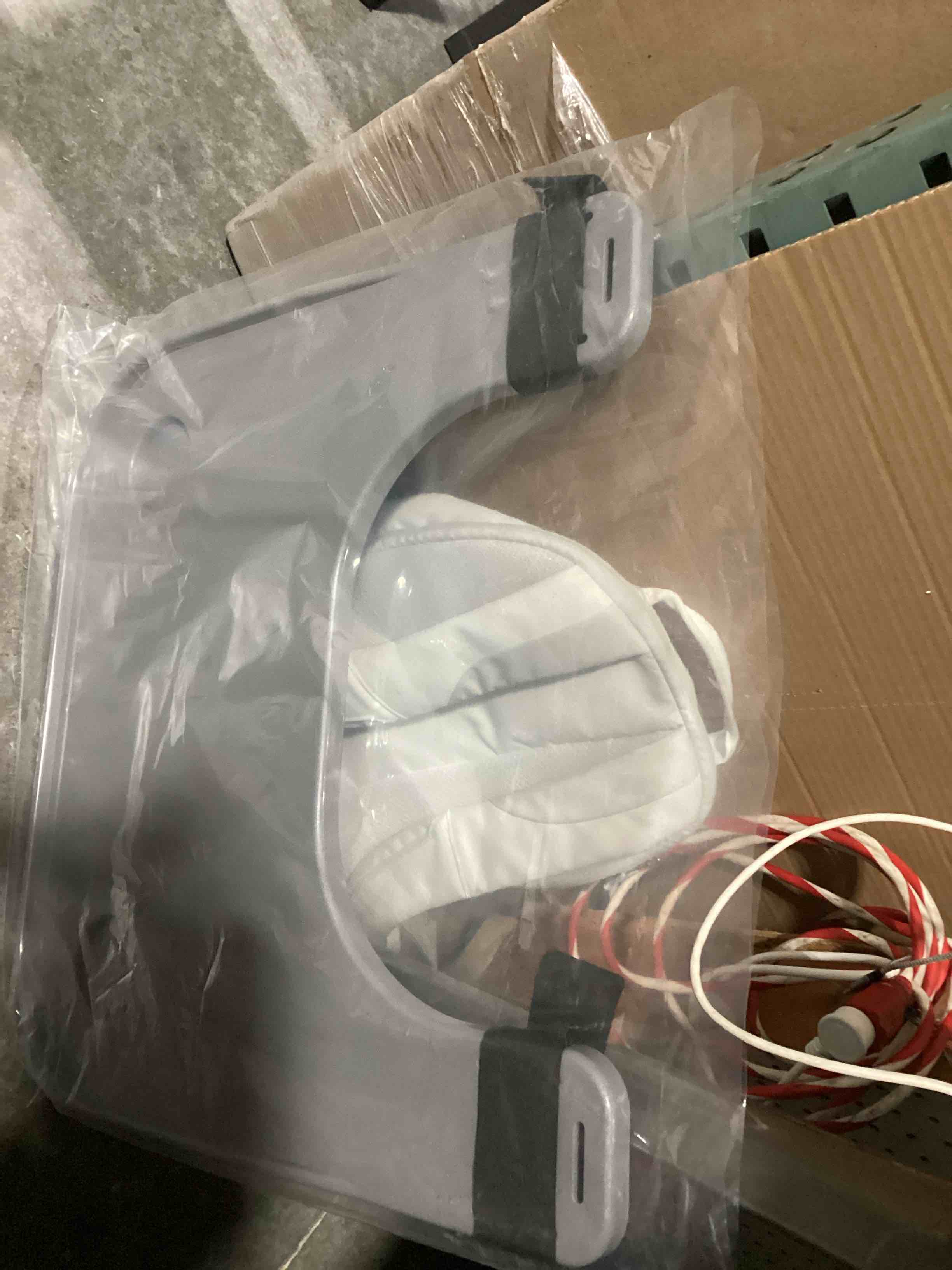 Condition photo showing Good Condition for the aftermarket group - tagac010022 wheelchair half lap tray, black padded vinyl, flip-up hardware, right, tag010022