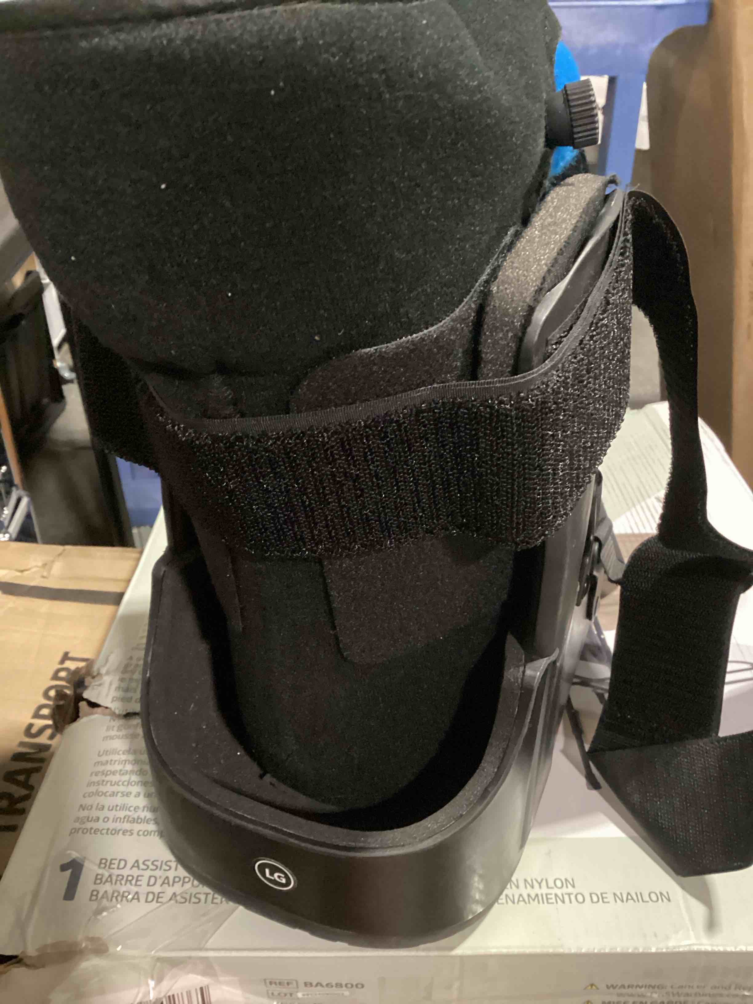 Condition photo showing Good Condition for united ortho short air cam walker fracture boot, large, black black large boot