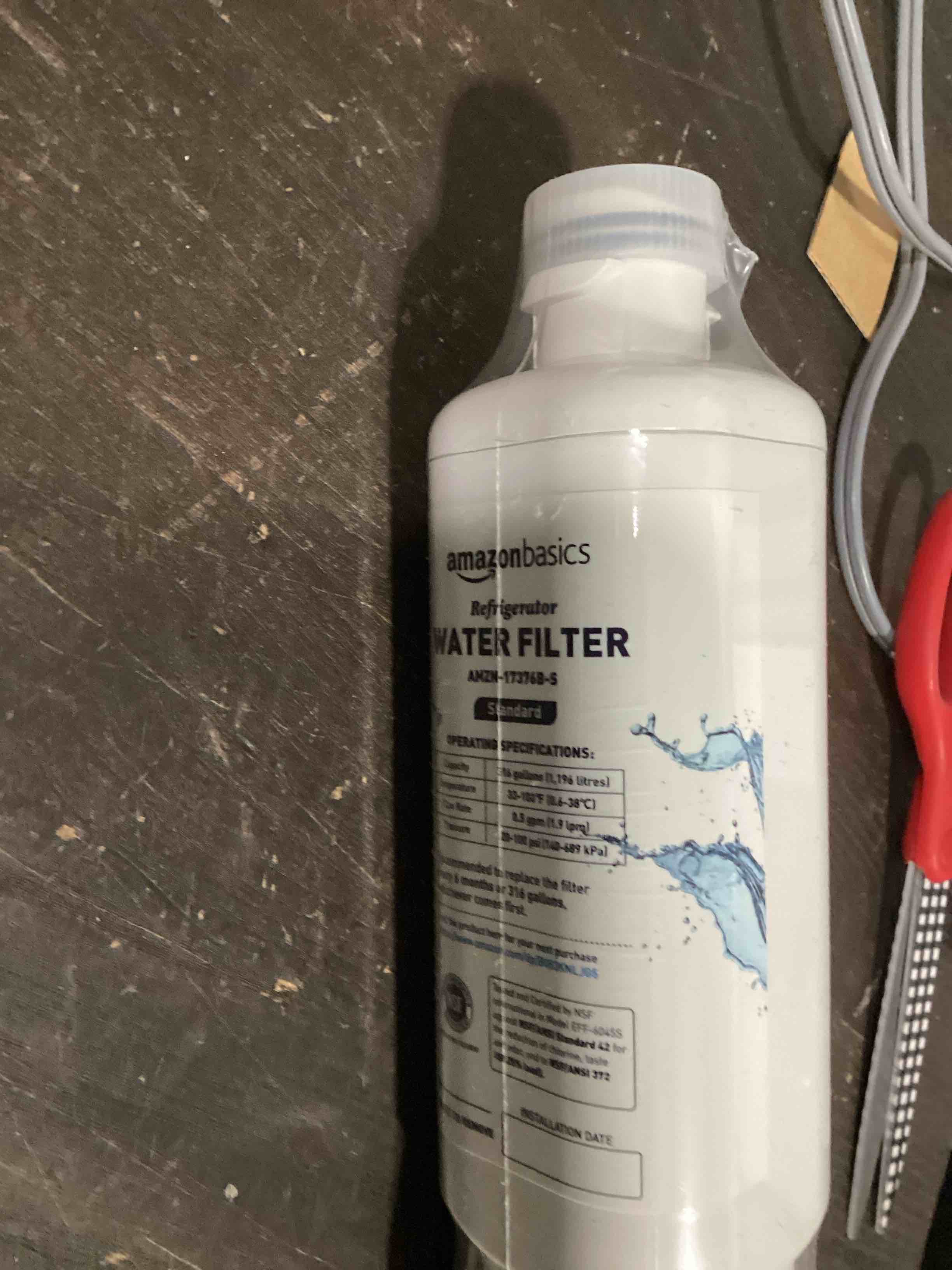 Condition photo showing New/Like New for amazon basics replacement samsung da97-17376b, haf-qin/exp refrigerator water filter, 1-pack, standard filtration