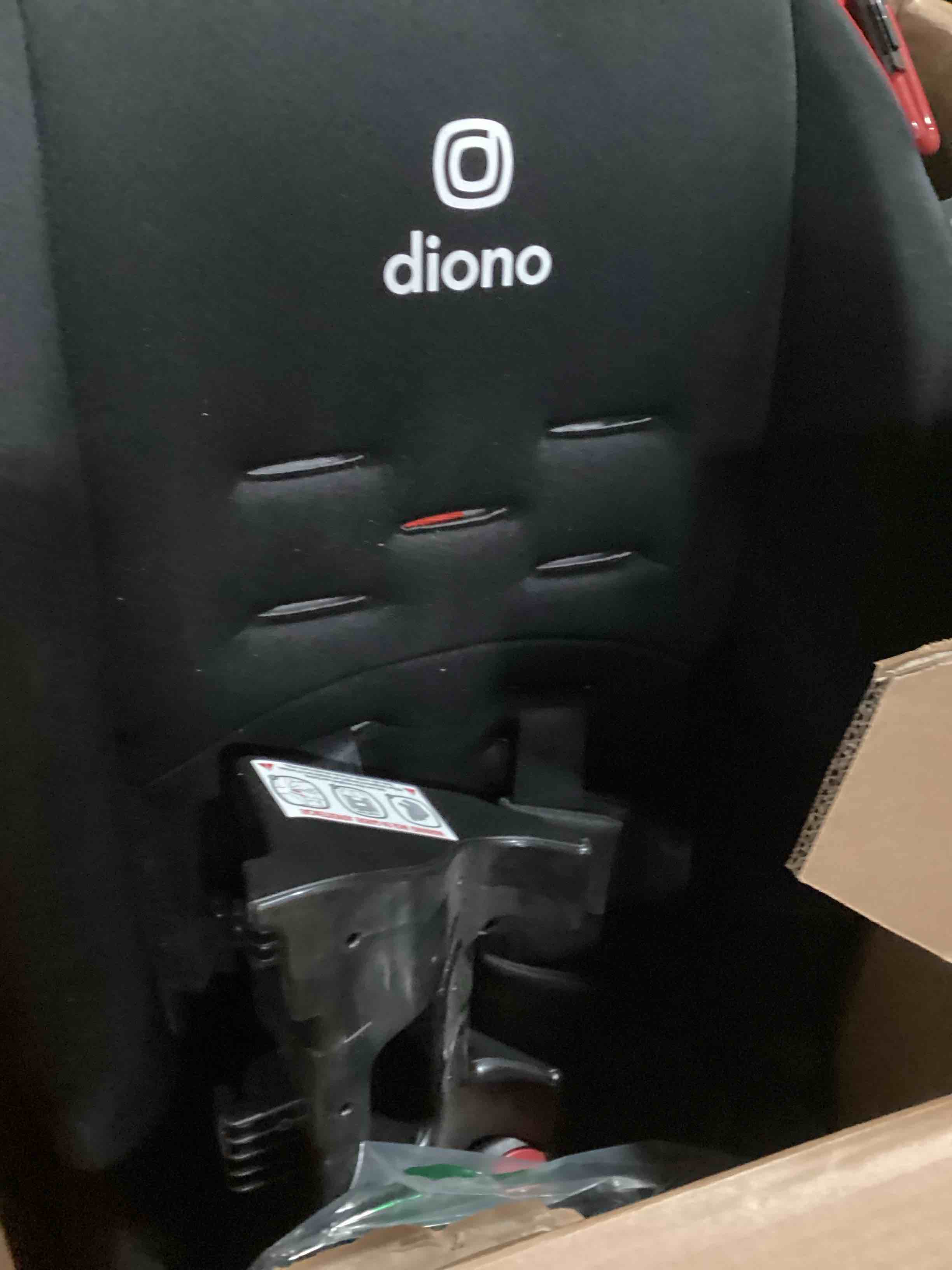 Condition photo showing Good Condition for diono radian 3r, 3-in-1 convertible car seat, rear facing & forward facing, 10 years 1 car seat, slim fit 3 across, jet black radian 3r fits 3 across black jet