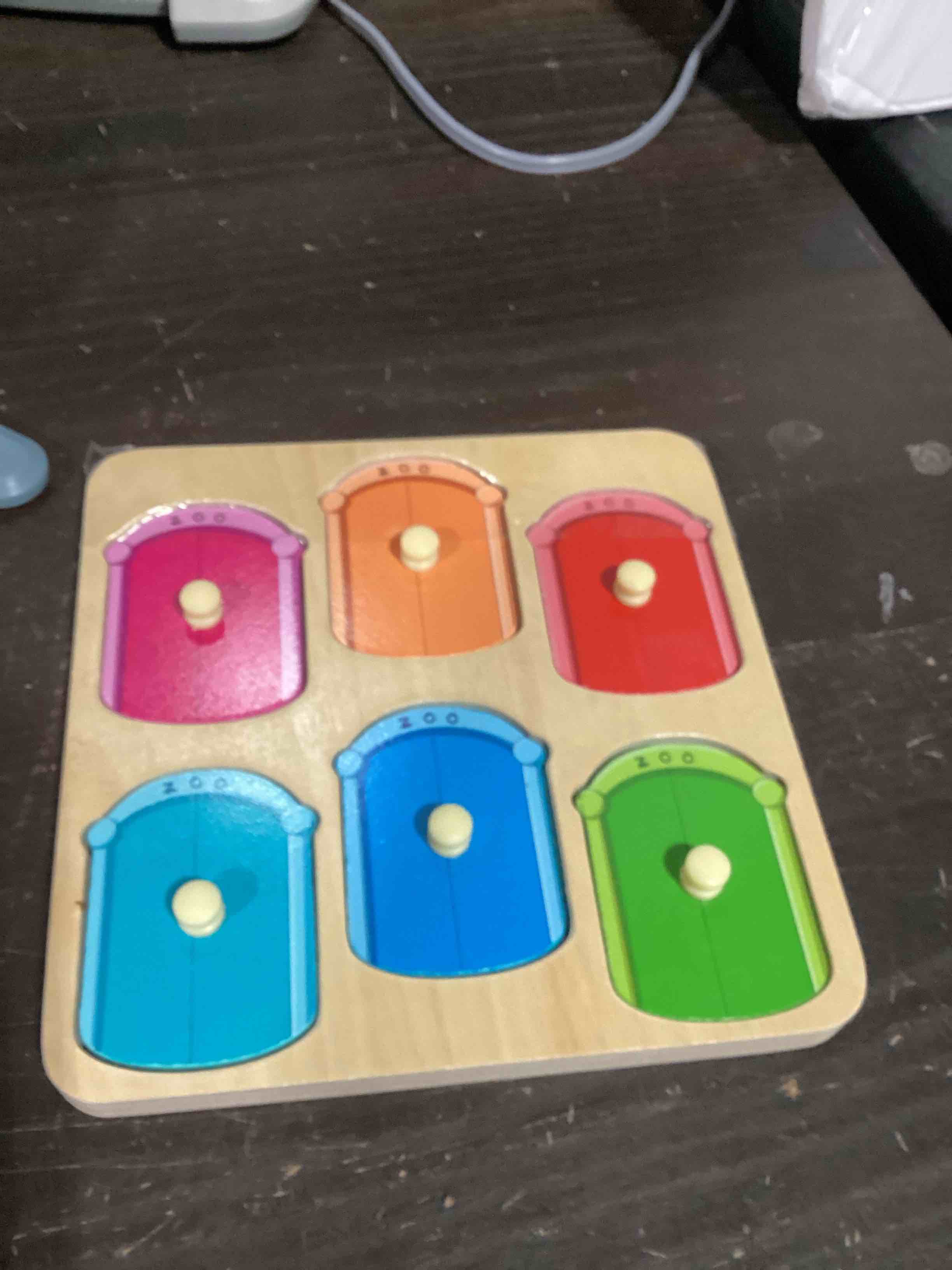 Condition photo showing Good Condition for wooden animal peg puzzle : baby puzzles 12-18 months, montessori baby toys for 1 year old, preschool learning activities for toddlers 1-3, christmas birthday gifts for boys, girls