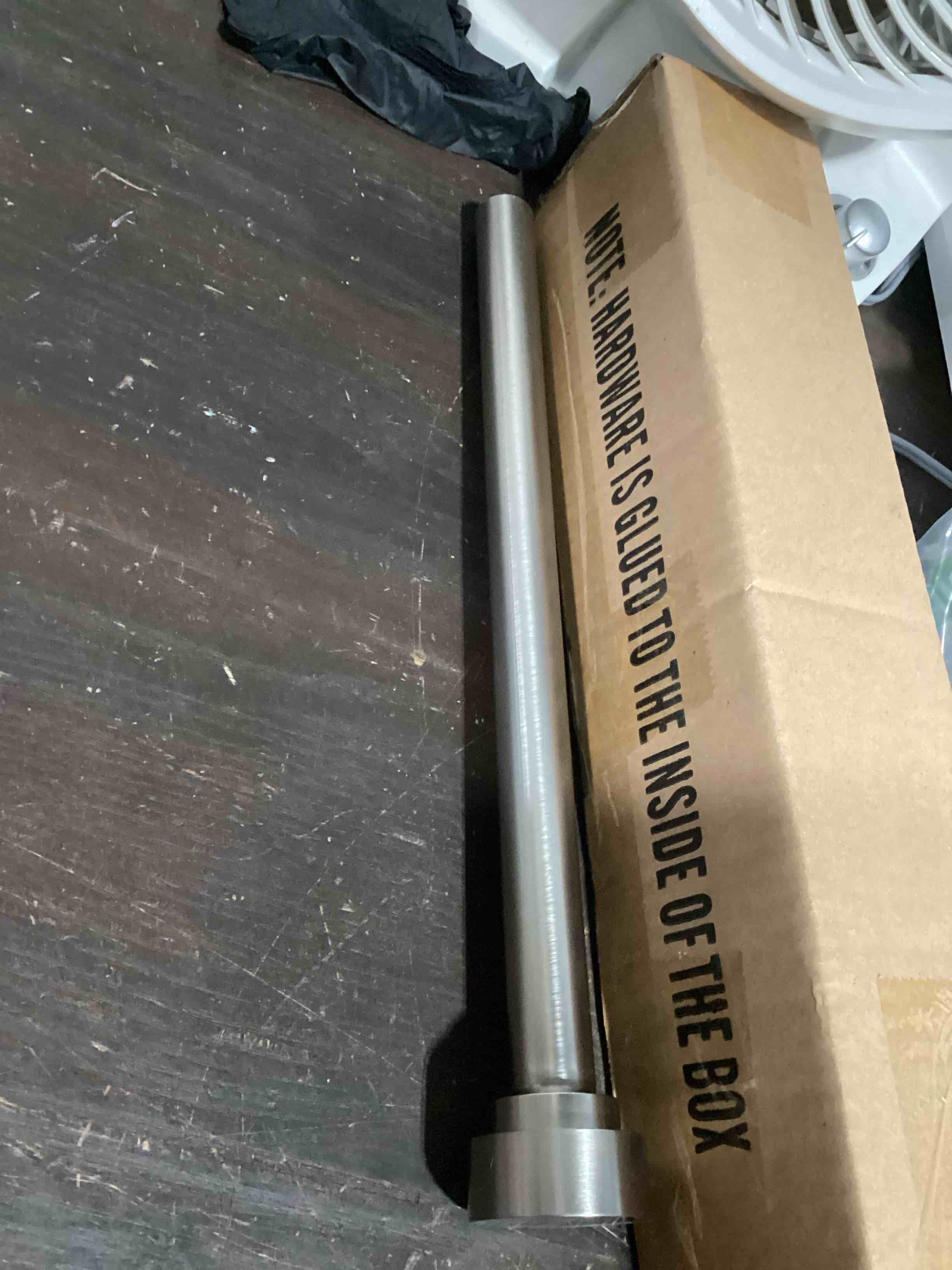 Condition photo showing Good Condition for short curtain rod 12-20 inch telescoping side curtain rods, 1inch pole adjustable metal drapery rod, matte nickel matte nickel 12-20"