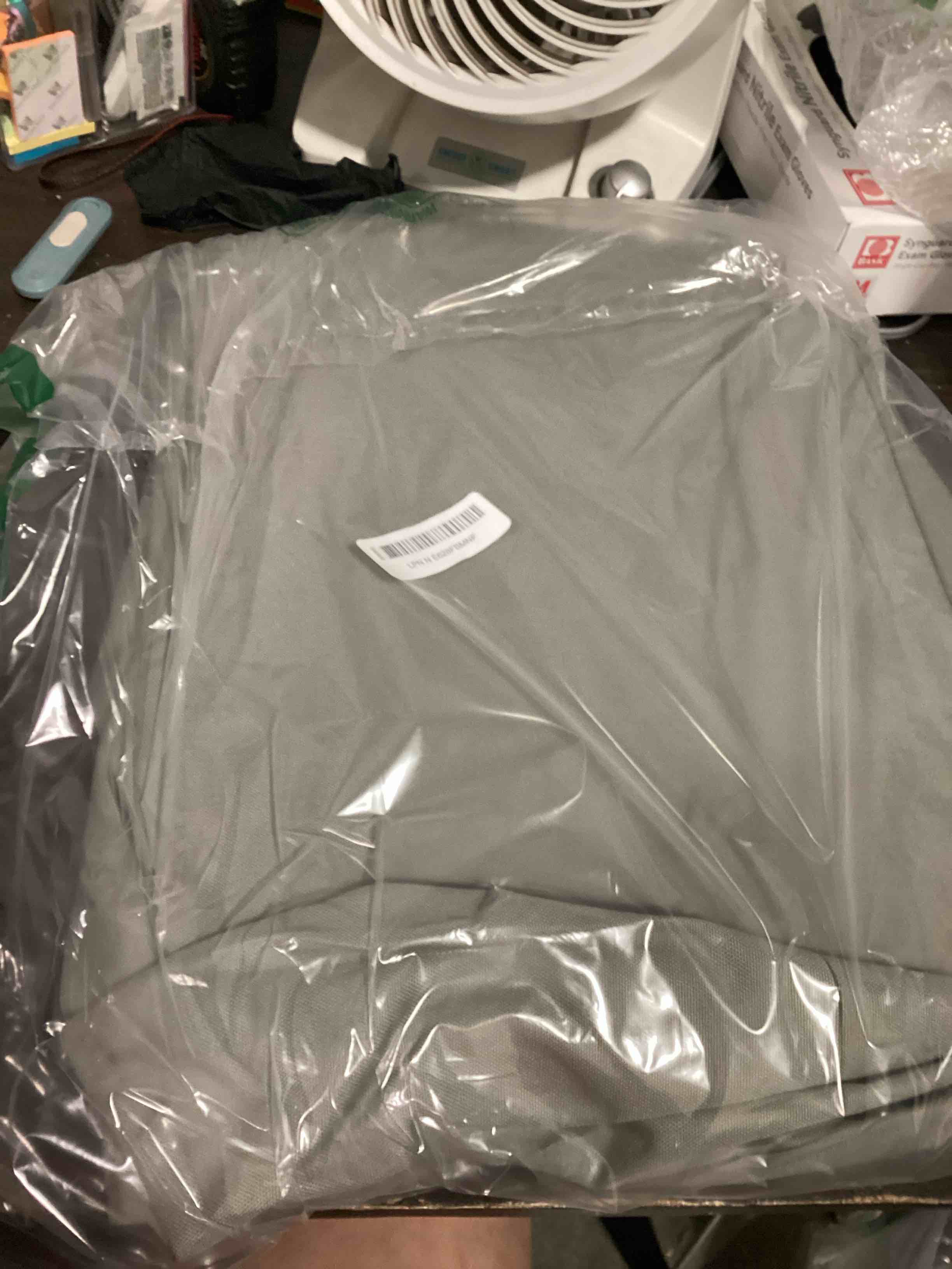 Condition photo showing Good Condition for efluky laundry basket with lid and removable bag, 100l tall laundry hamper with bamboo handles, aesthetic dirty clothes bin for laundry room, bathroom, bedroom and dorm, silver grey silver grey 100l