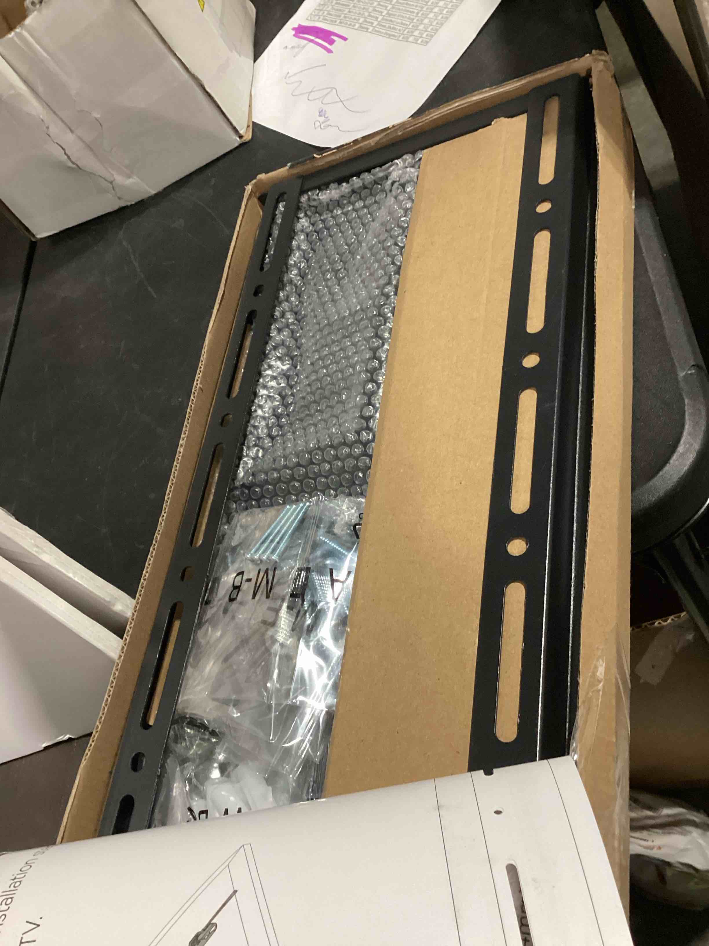 Condition photo showing Good Condition for home vision heavy duty tilt tv wall mount bracket for 48-120 inch flat/curved tvs, 200lbs capacity, fits 16/18/24 inch studs, max vesa 800x600mm for led oled lcd 48-120" tilt
