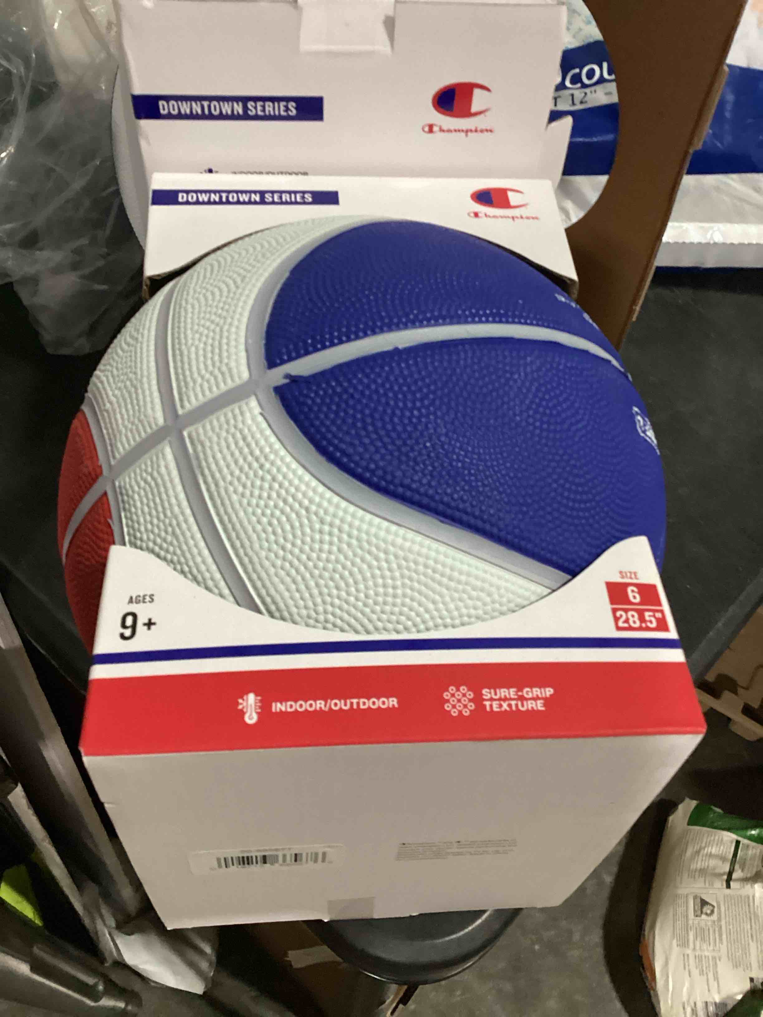 Condition photo showing Good Condition for champion downtown basketball 28.5" - red/white/black