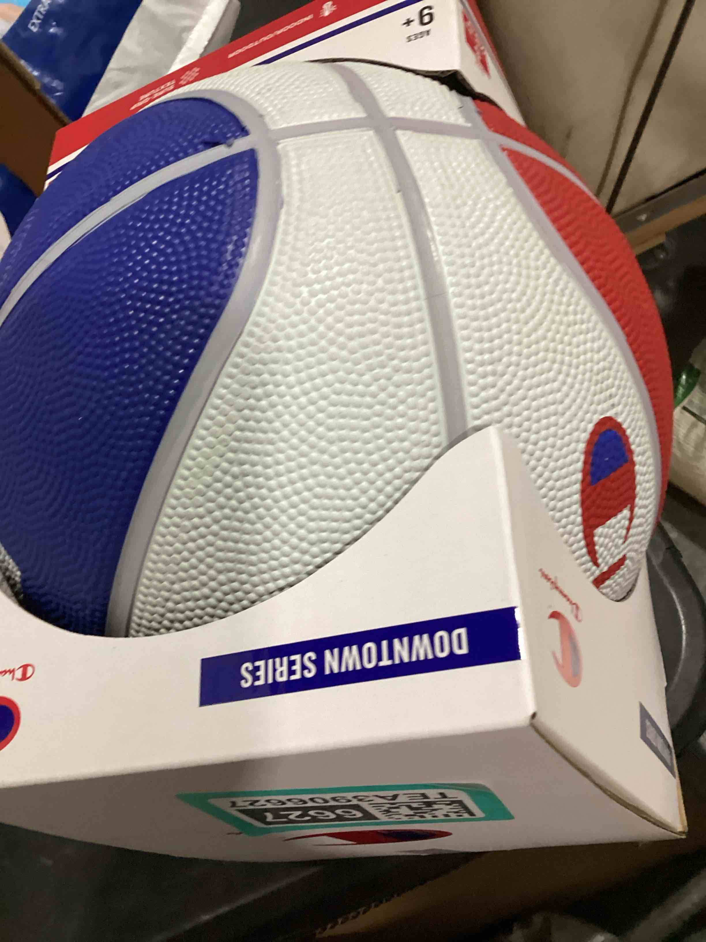Condition photo showing New/Like New for champion downtown basketball 28.5" - red/white/black