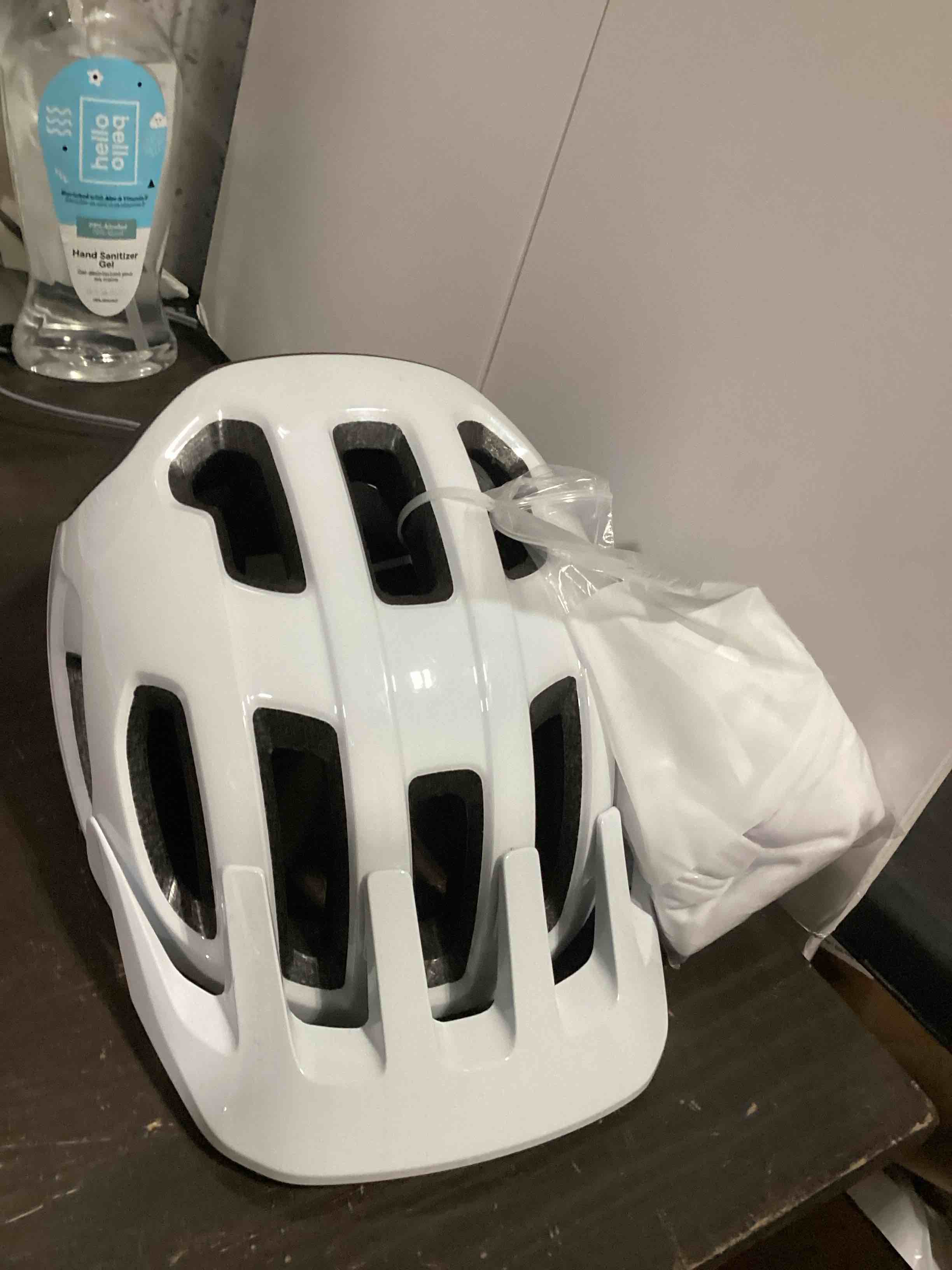 Condition photo showing Good Condition for ouwor bike helmet for adult & youth, lightweight mtb helmet with adjustable visor for mountain/road cycling, 2 sizes for men women boys girls (grayish white)